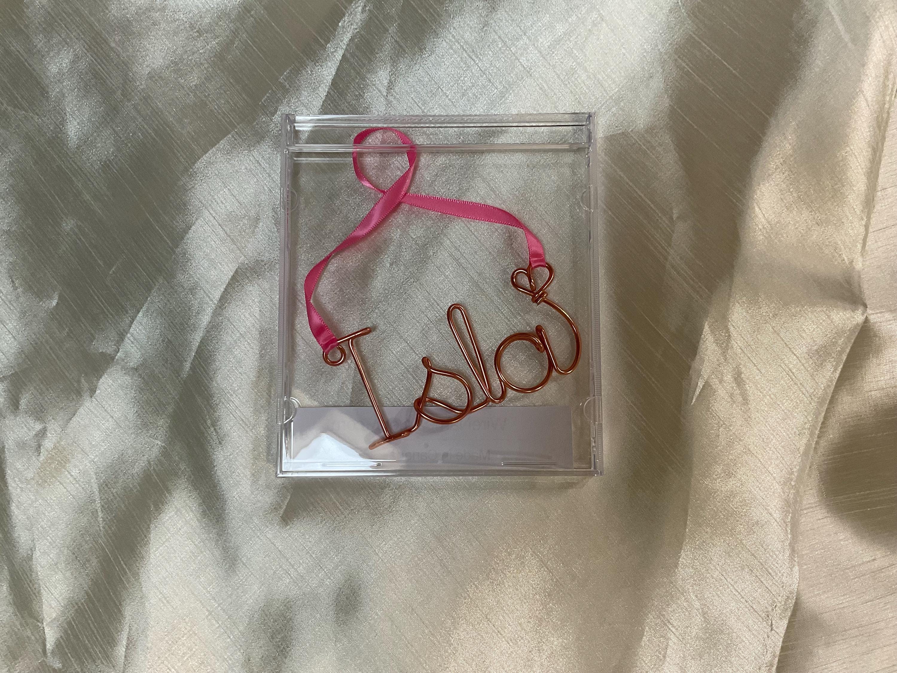 2025 Personalized Wire Name Christmas Ornament, Handmade ornament, Christmas Ornaments 2025, family tree, 2025 Personalized ornament