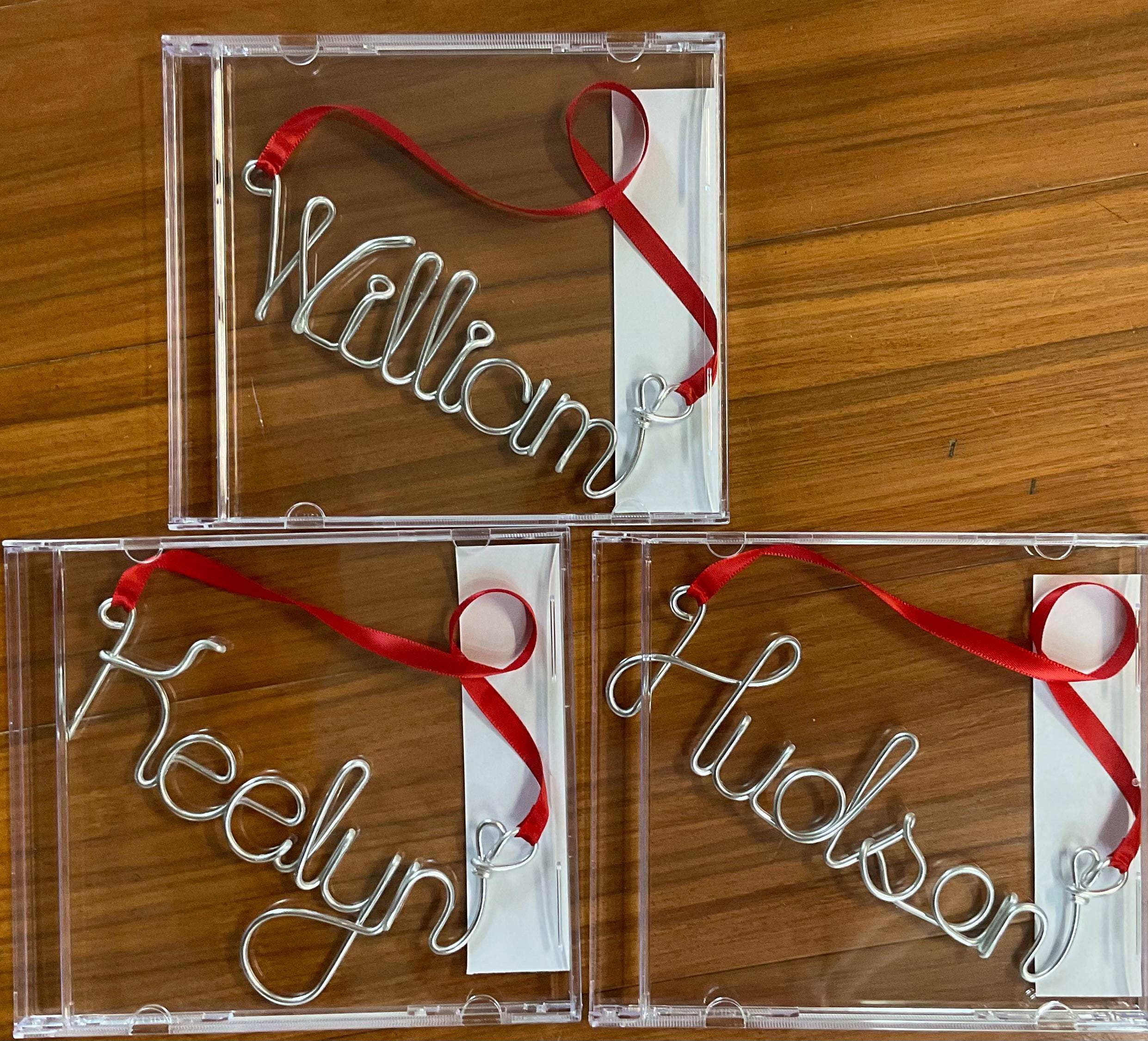 2025 Personalized Wire Name Christmas Ornament, Handmade ornament, Christmas Ornaments 2025, family tree, 2025 Personalized ornament