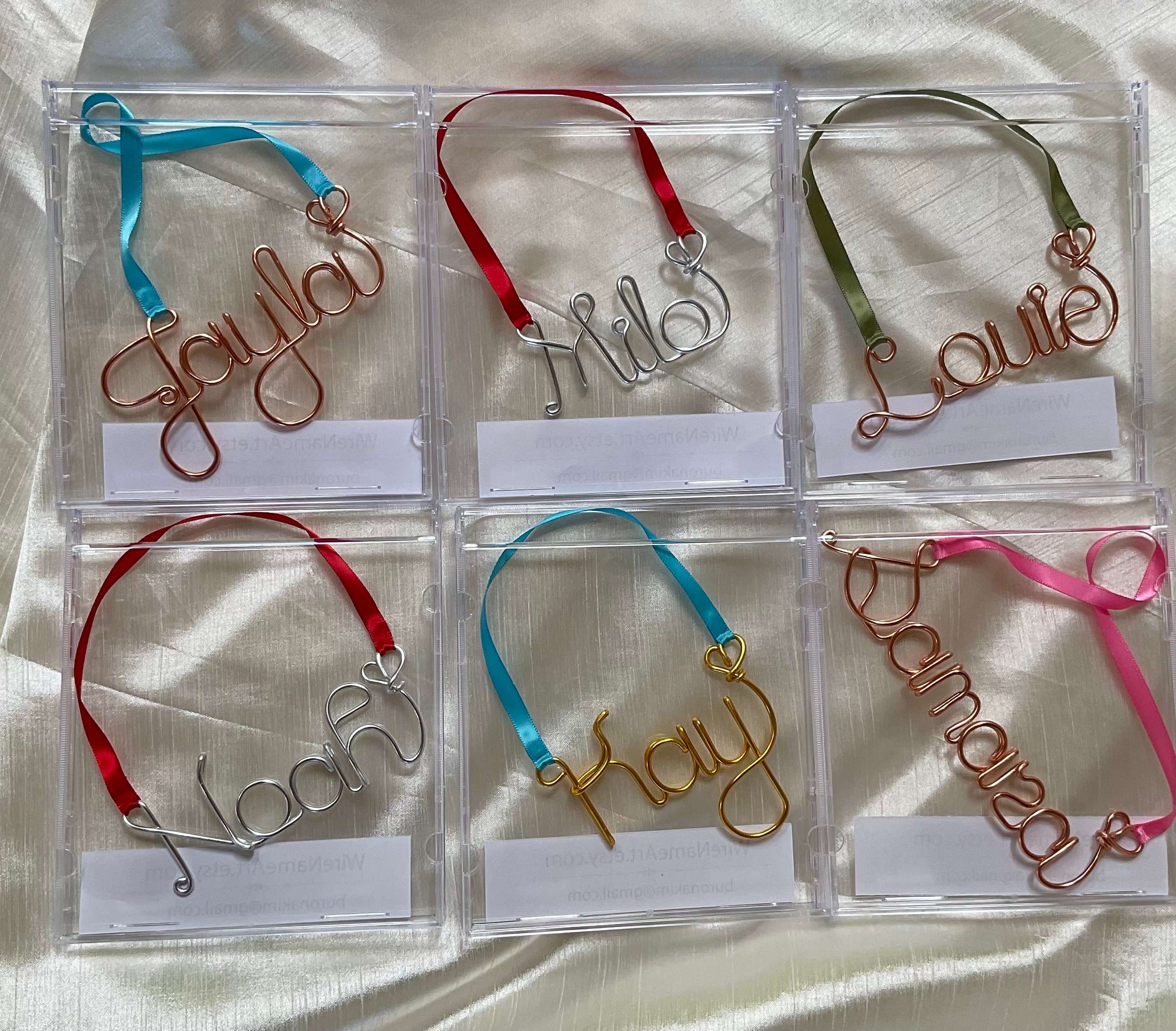 2025 Personalized Wire Name Christmas Ornament, Handmade ornament, Christmas Ornaments 2025, family tree, 2025 Personalized ornament