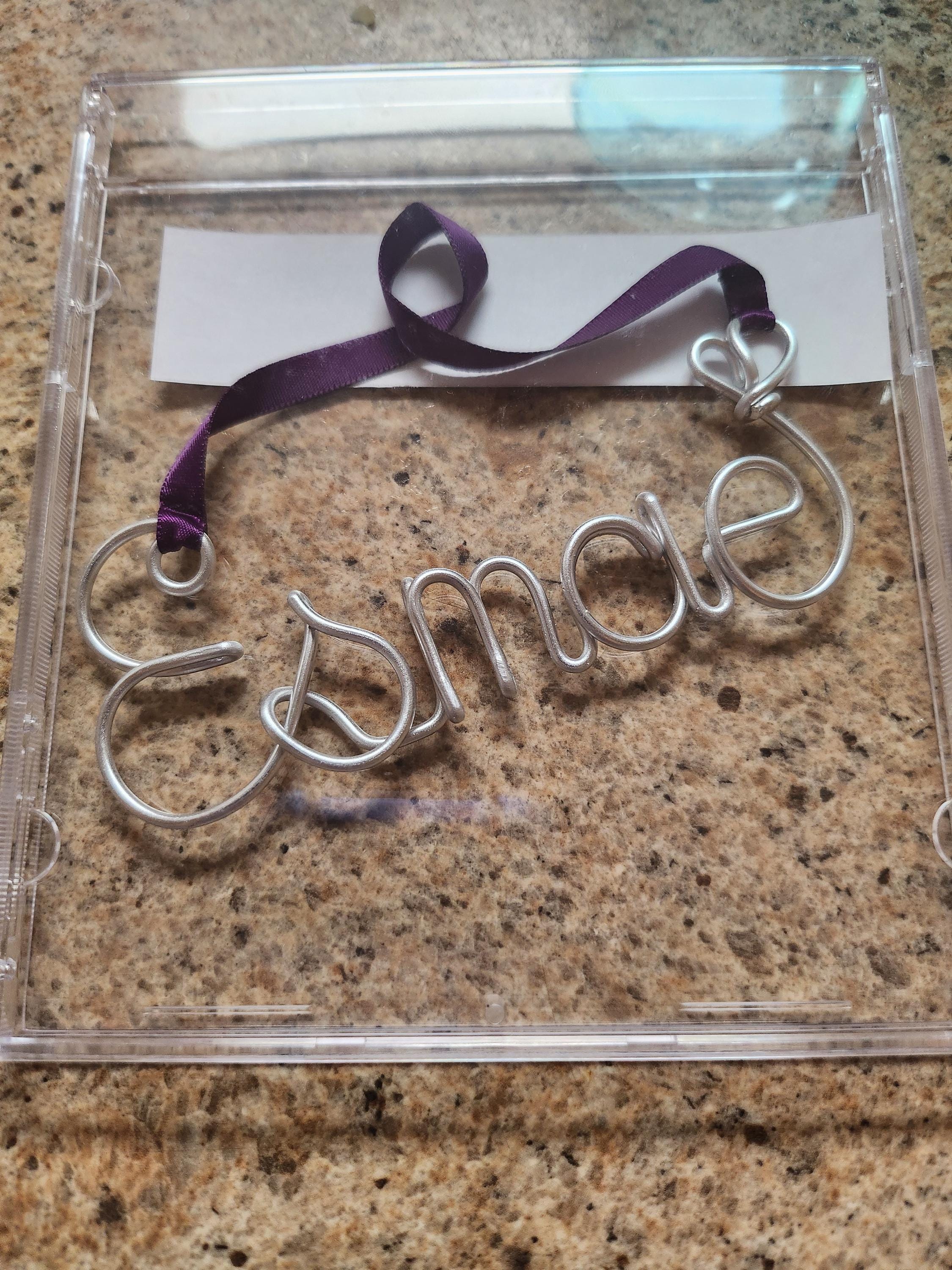 2025 Personalized Wire Name Christmas Ornament, Handmade ornament, Christmas Ornaments 2025, family tree, 2025 Personalized ornament