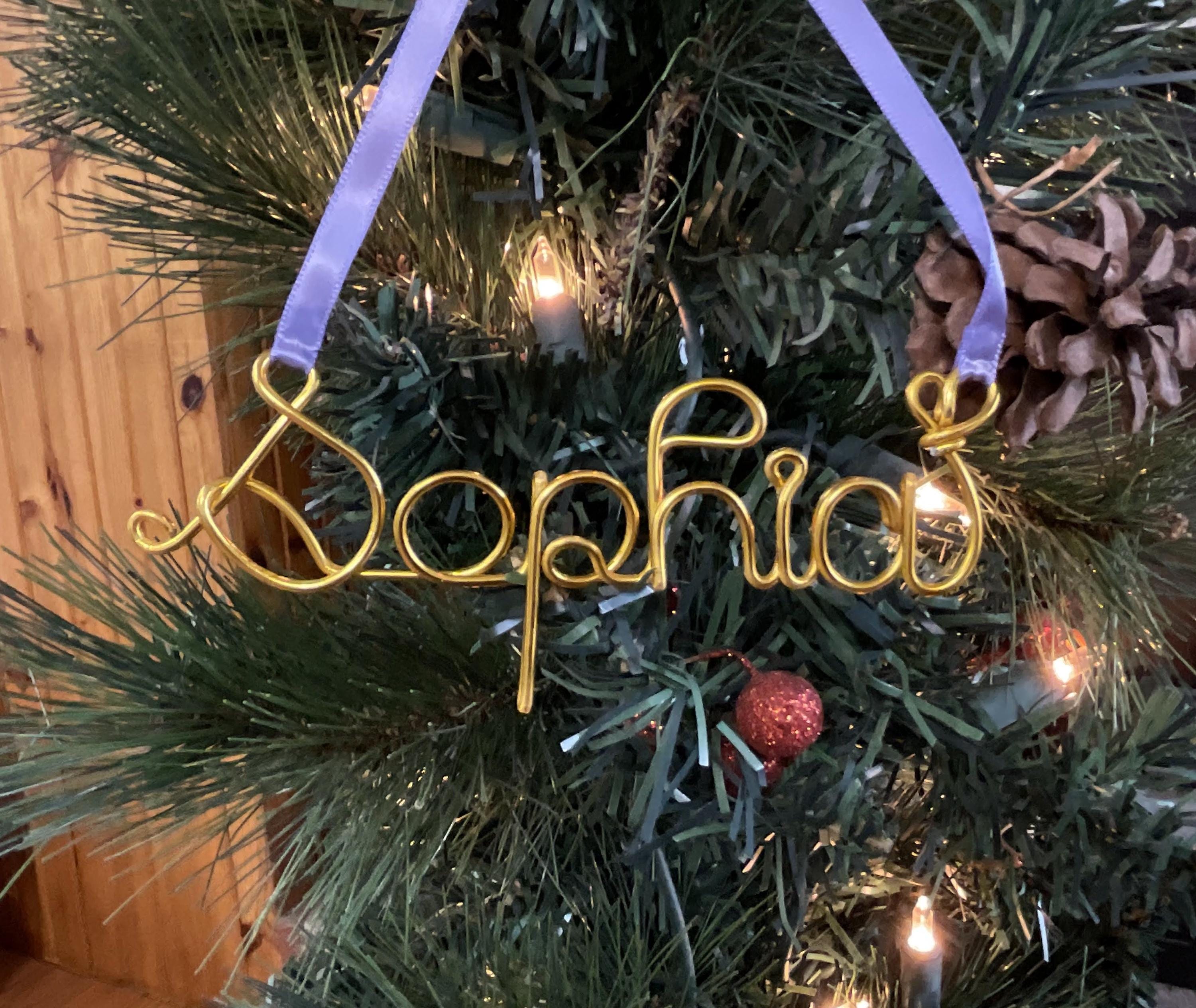 2025 Personalized Wire Name Christmas Ornament, Handmade ornament, Christmas Ornaments 2025, family tree, 2025 Personalized ornament