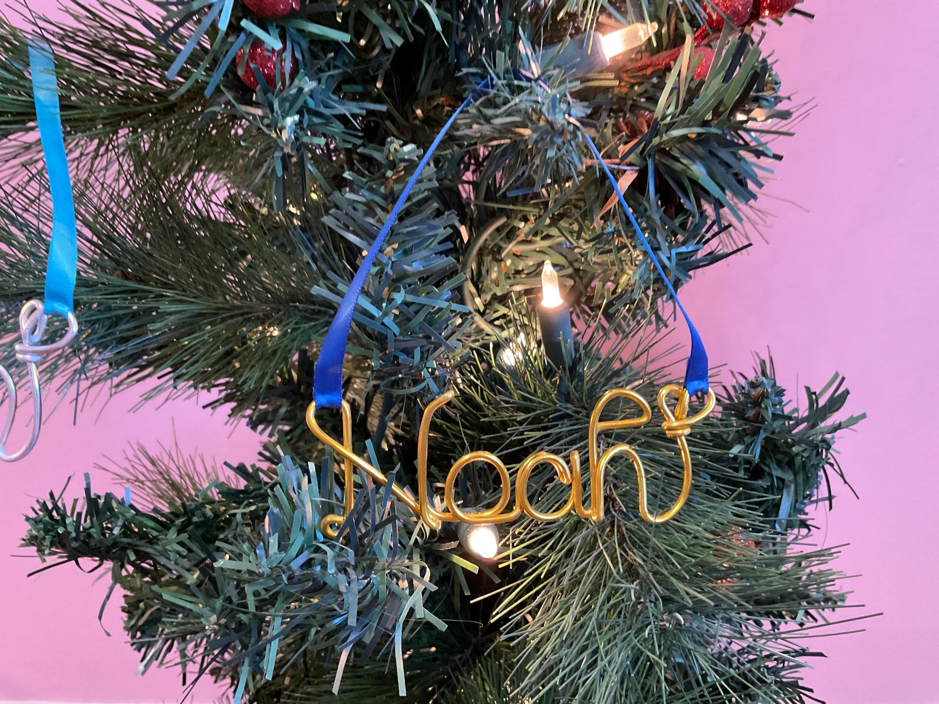 2025 Personalized Wire Name Christmas Ornament, Handmade ornament, Christmas Ornaments 2025, family tree, 2025 Personalized ornament