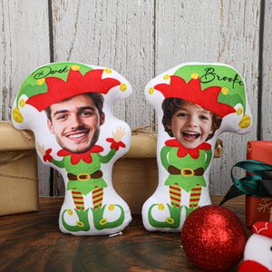 Customized Christmas Elf Pillows, Customized Christmas Elf Gifts For Family Or Friends, Customized Pillows, Family Gathering Gifts
