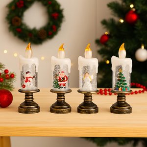 Handmade Snowing Christmas Crystal Lamp,Cute Christmas Decoration,Vintage Christmas Light,Home Tabletop Ornament,Christmas Gift for Family