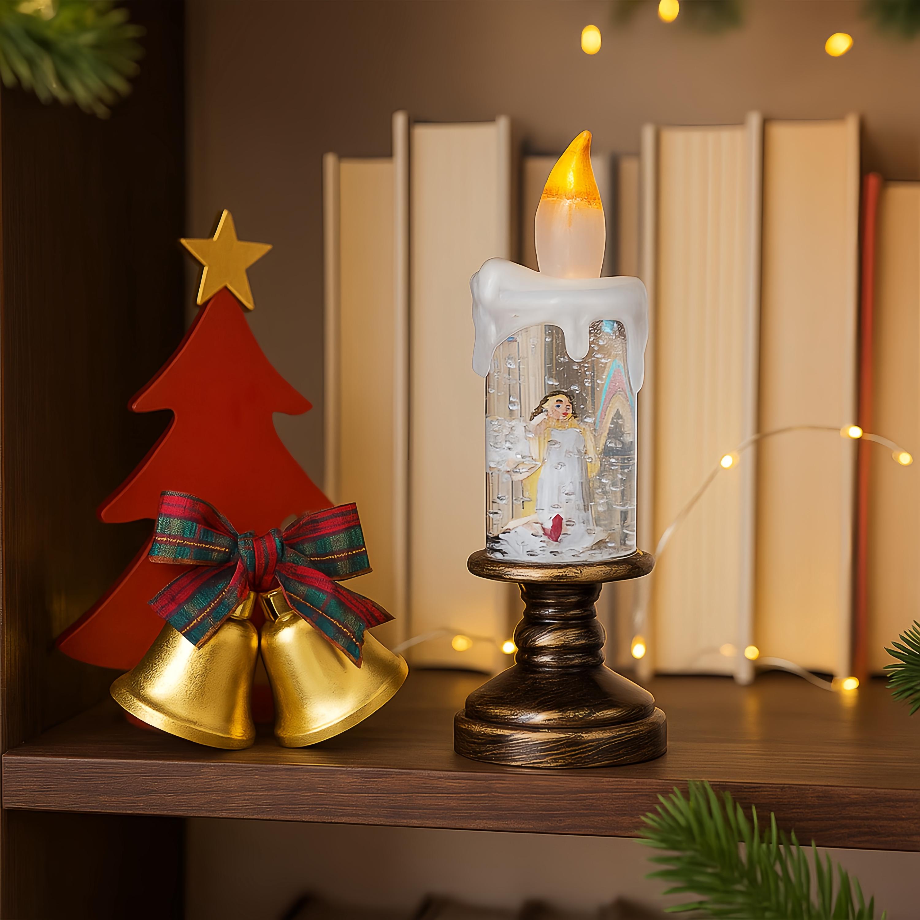 Handmade Snowing Christmas Crystal Lamp,Cute Christmas Decoration,Vintage Christmas Light,Home Tabletop Ornament,Christmas Gift for Family