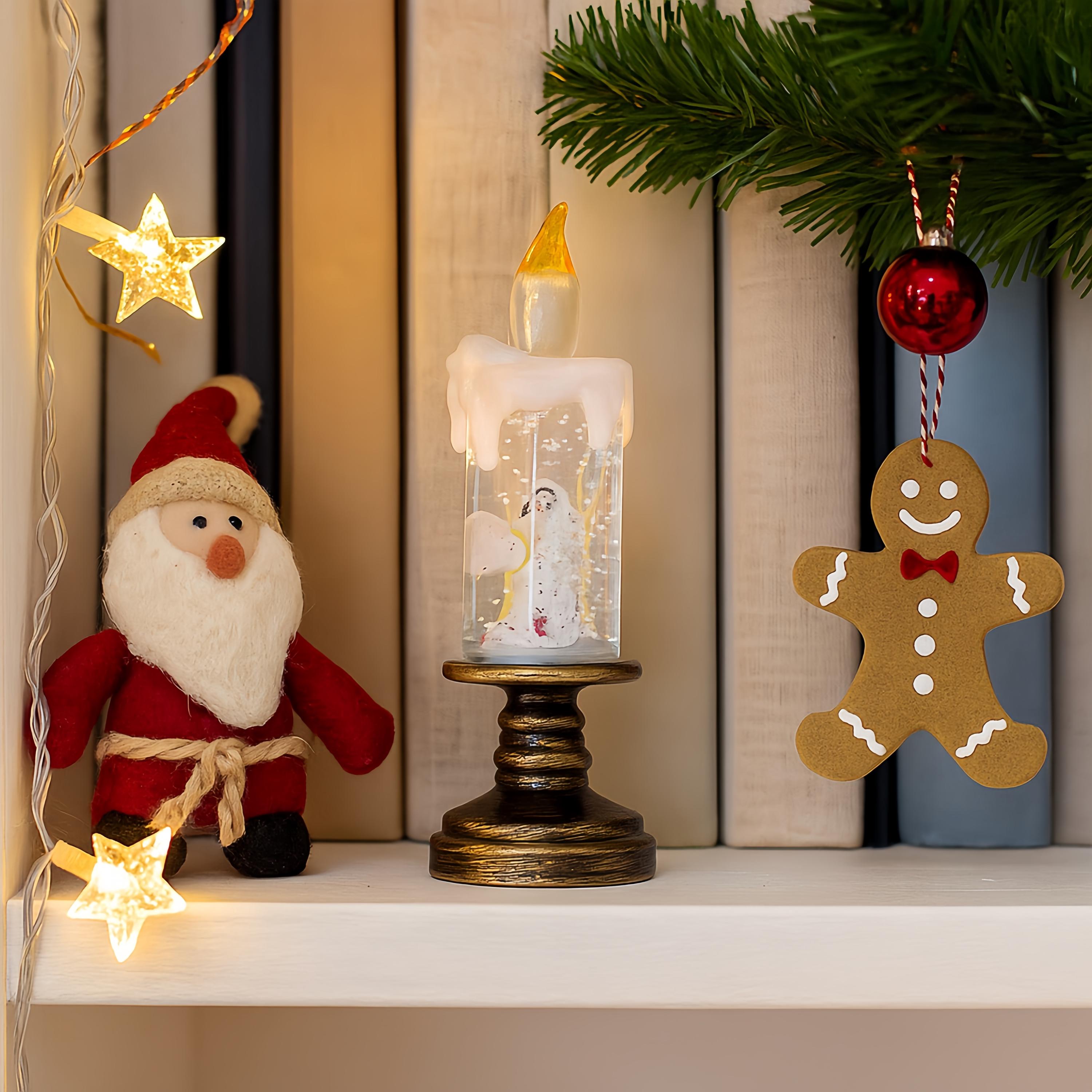 Handmade Snowing Christmas Crystal Lamp,Cute Christmas Decoration,Vintage Christmas Light,Home Tabletop Ornament,Christmas Gift for Family