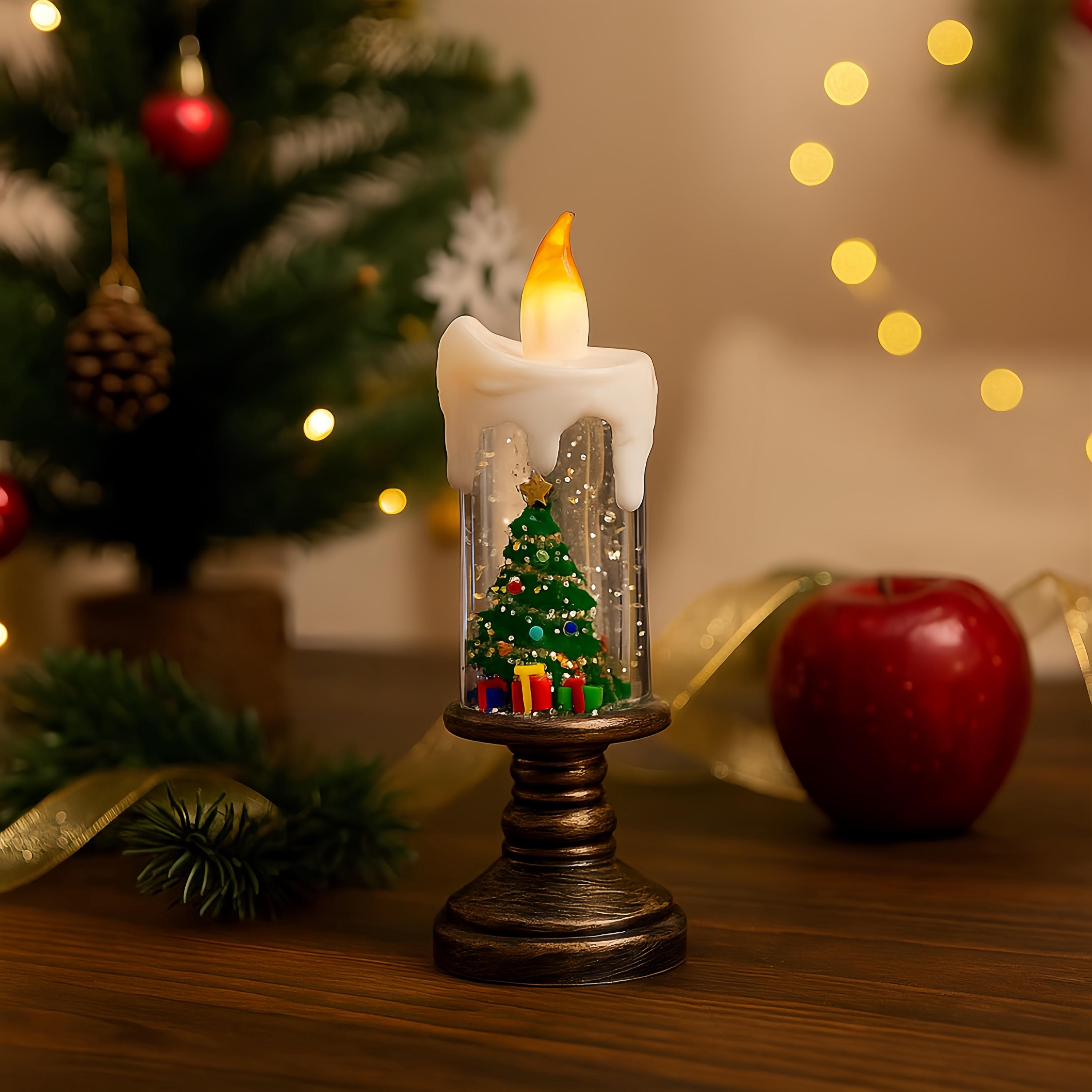 Handmade Snowing Christmas Crystal Lamp,Cute Christmas Decoration,Vintage Christmas Light,Home Tabletop Ornament,Christmas Gift for Family