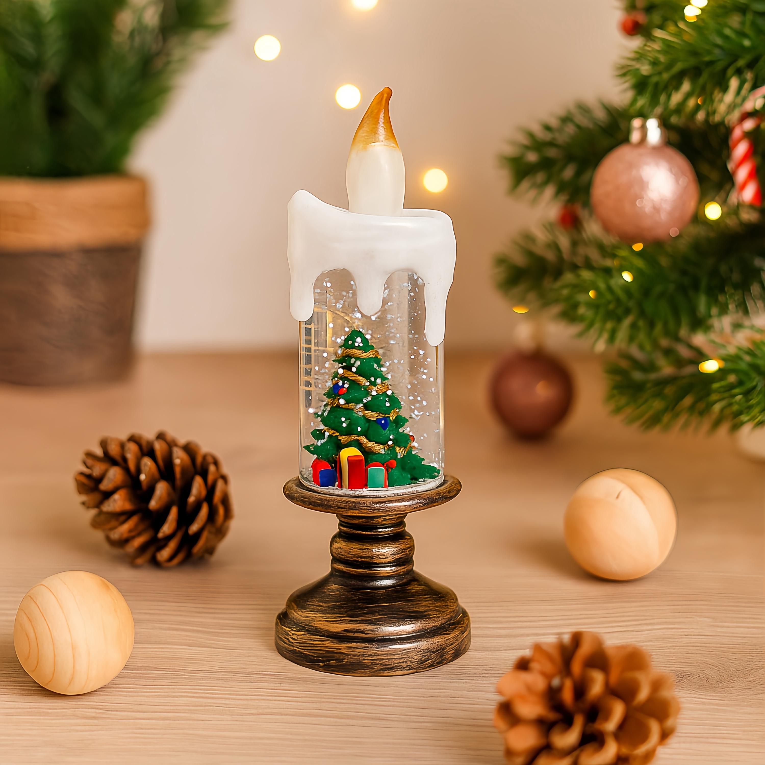 Handmade Snowing Christmas Crystal Lamp,Cute Christmas Decoration,Vintage Christmas Light,Home Tabletop Ornament,Christmas Gift for Family