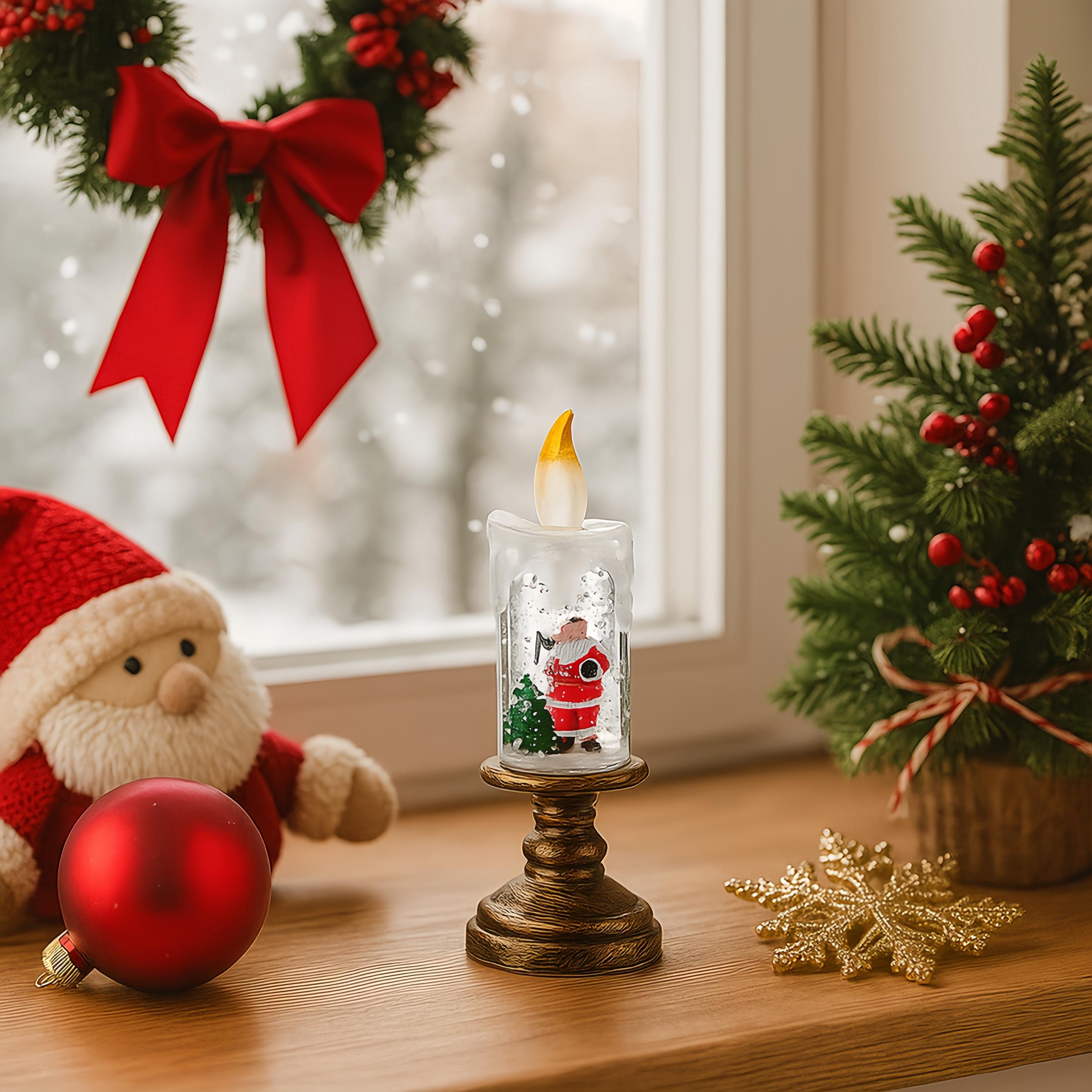 Handmade Snowing Christmas Crystal Lamp,Cute Christmas Decoration,Vintage Christmas Light,Home Tabletop Ornament,Christmas Gift for Family