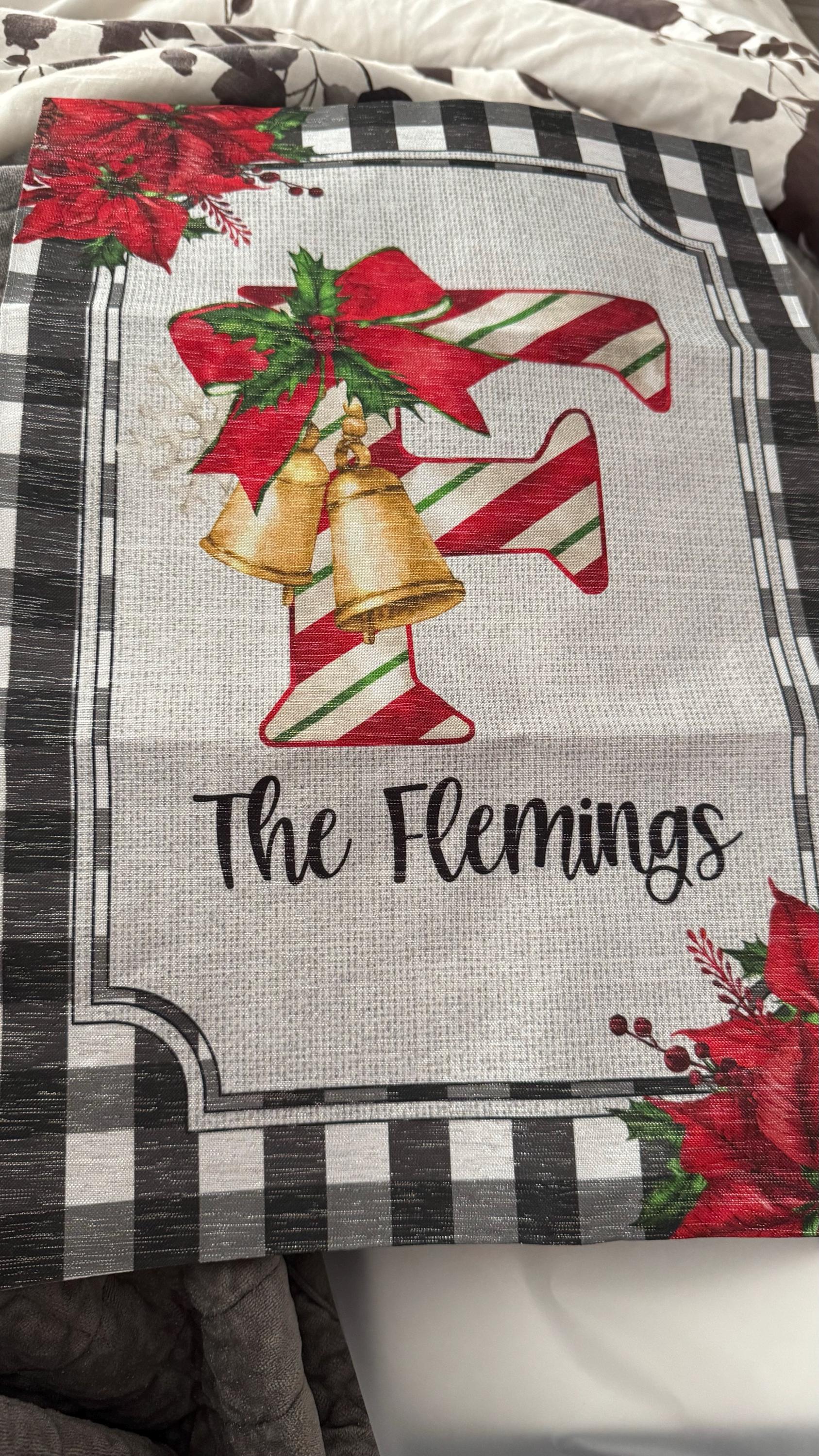 Winter Garden Flag, Merry Christmas Garden Flag, Holiday Yard Flag, Custom Porch Decor, Entry Flag, Yard Decor, Christmas Poinsettia Flag