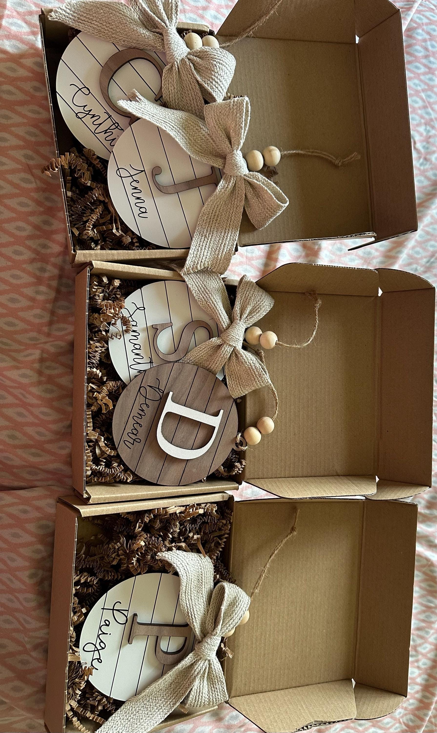 Personalized Family Name Christmas Ornament: Shiplap Farmhouse Decor