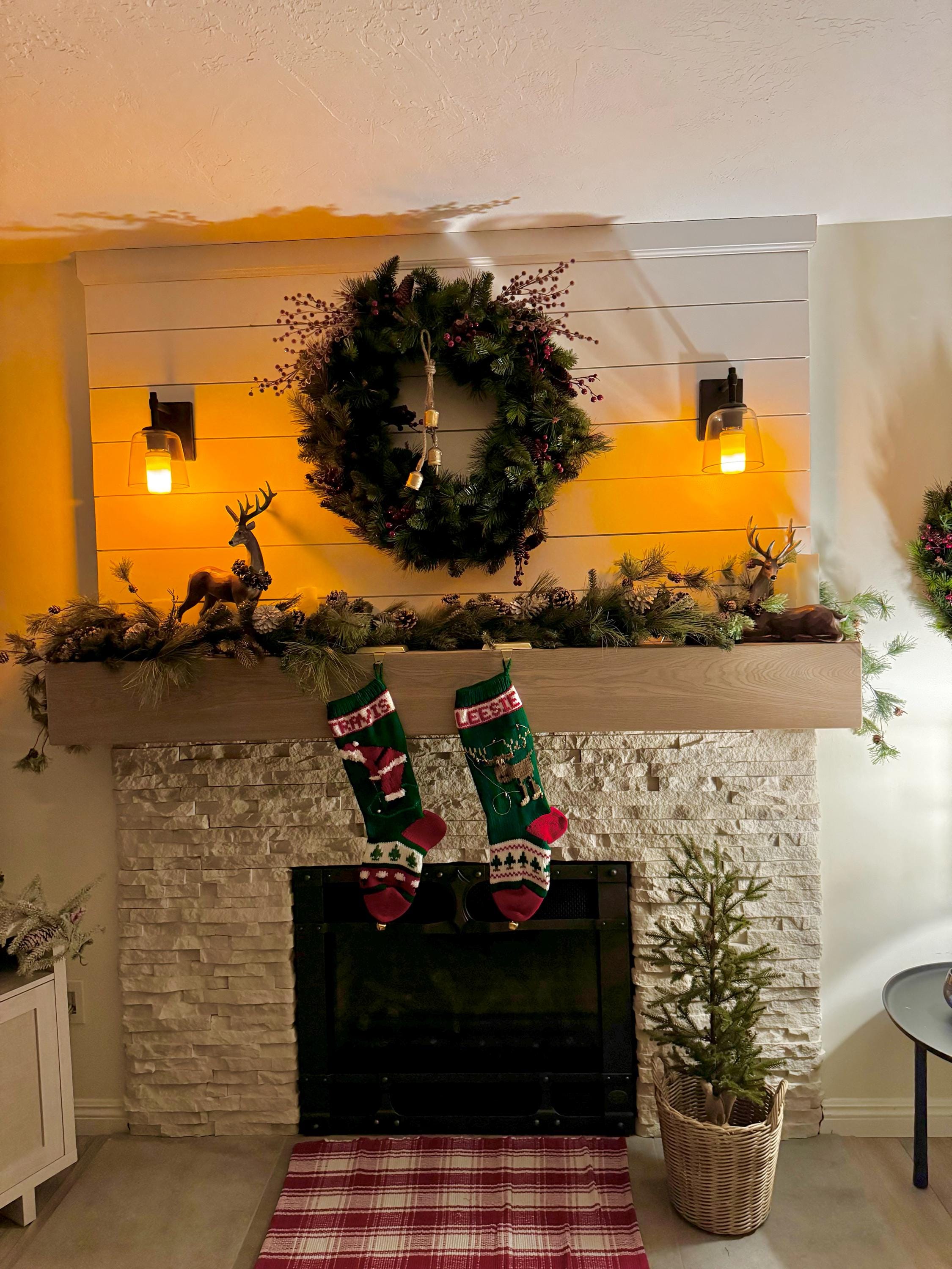 Hand Knit CHRISTMAS Stocking Snowman Moose Gingerbread Girl soldier