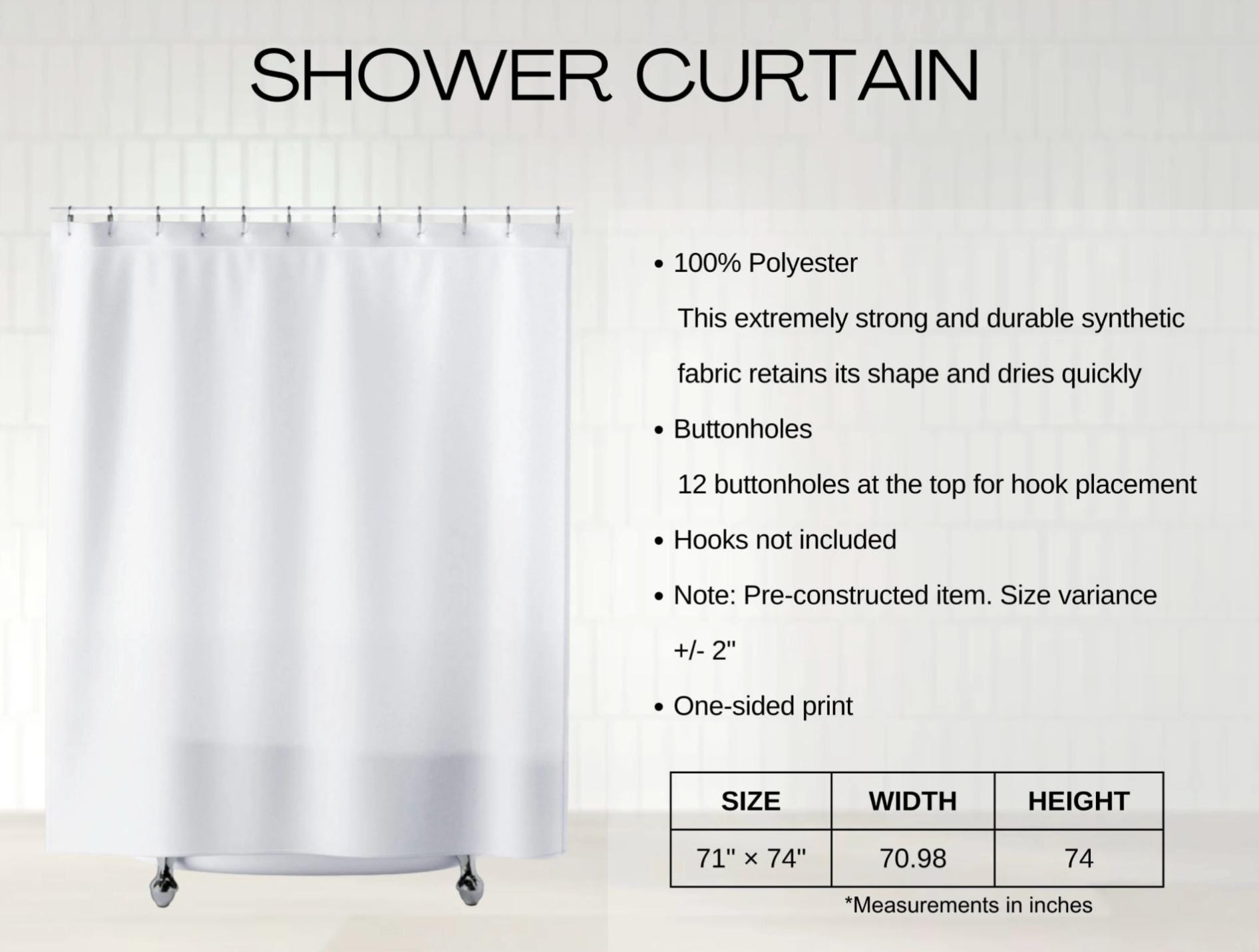 Holiday Shower Curtain - Merry Christmas Decor, Santa Design, Holiday Gift, Bathroom Decor, Seasonal Home Accessories