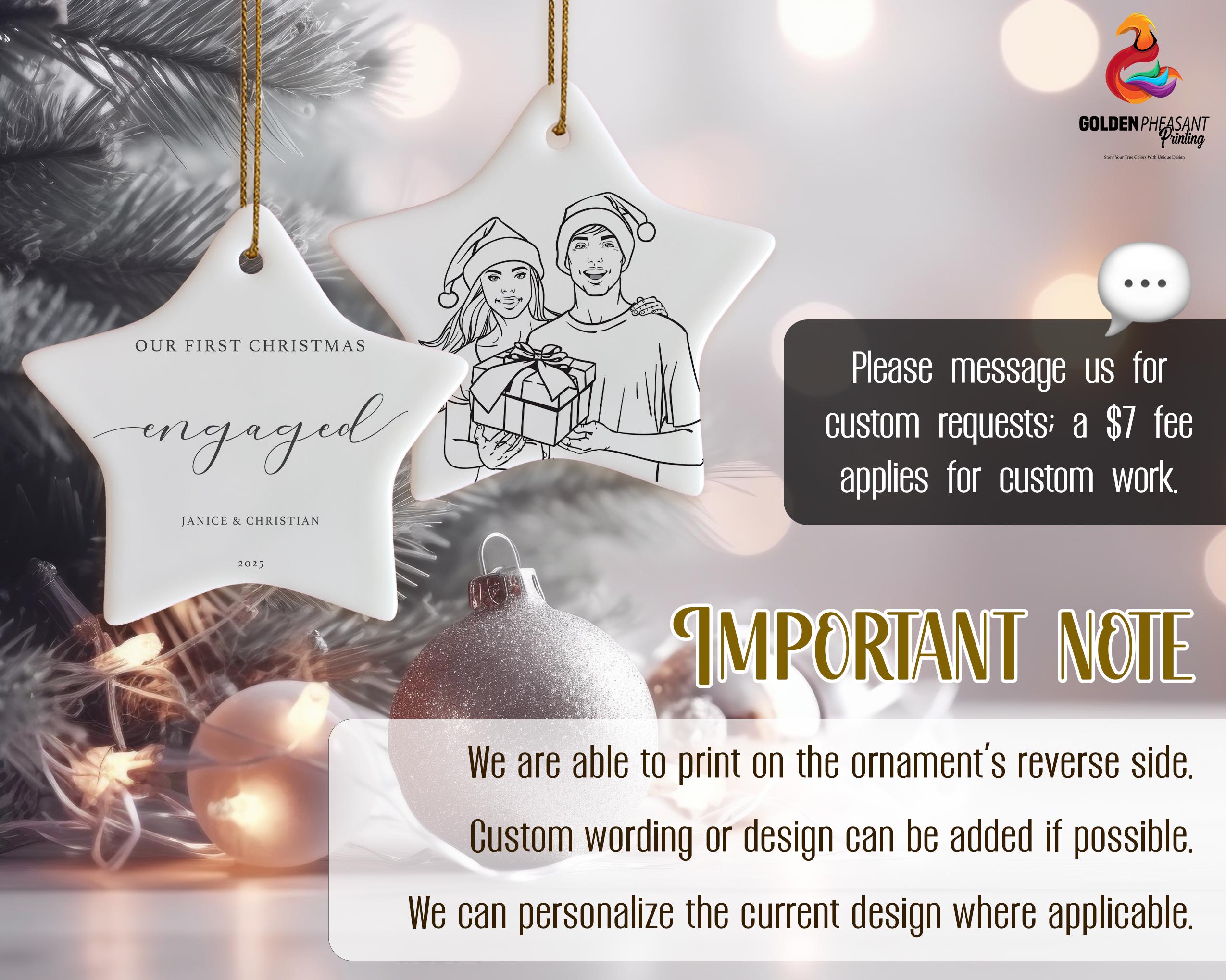 Personalized Name Funny Goose on the Loose Christmas Ceramic Ornament, Xmas Gift, Decoration Christmas Spirit Keepsake Gift, Goose Xmas Tree