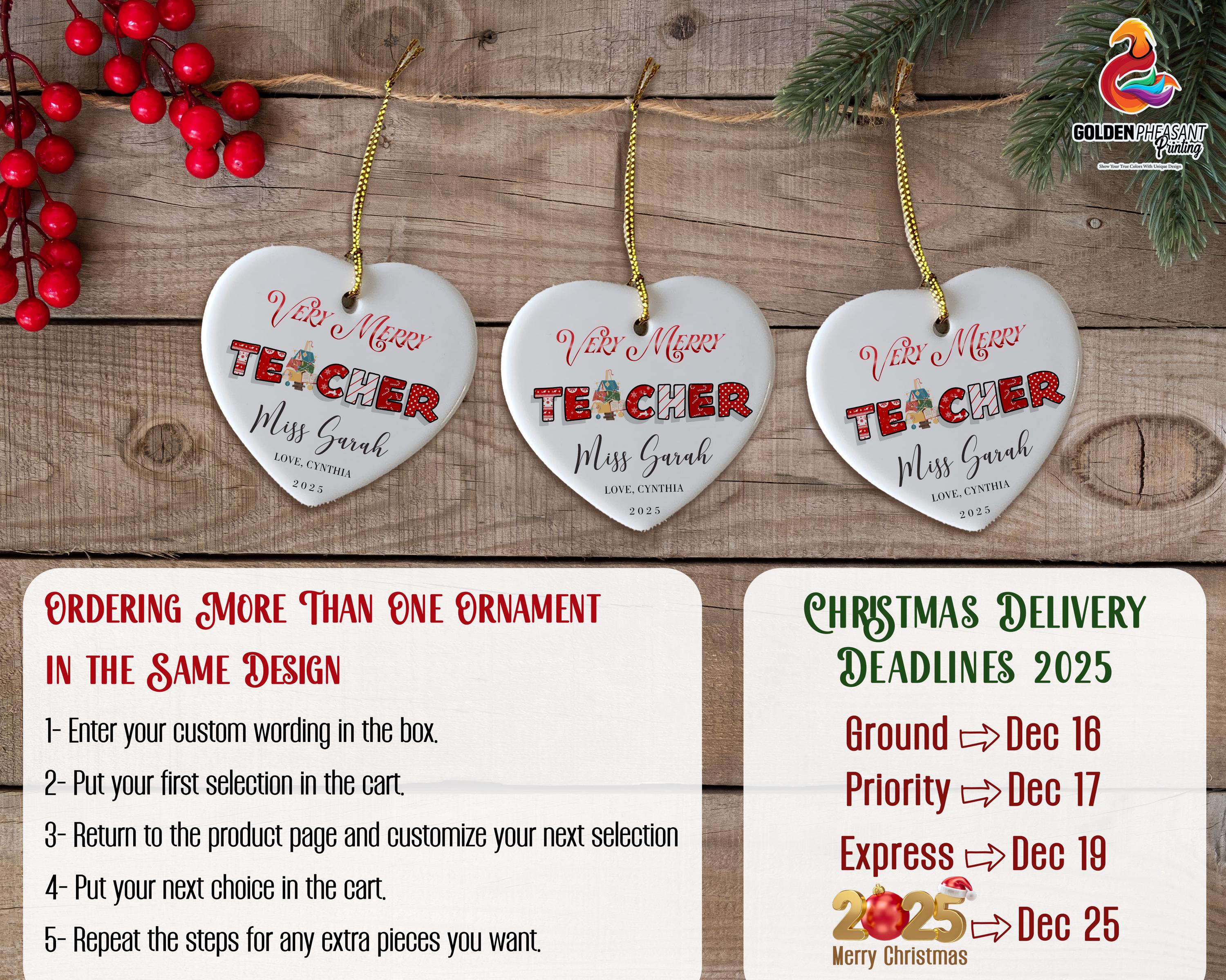 Personalized Name Funny Goose on the Loose Christmas Ceramic Ornament, Xmas Gift, Decoration Christmas Spirit Keepsake Gift, Goose Xmas Tree