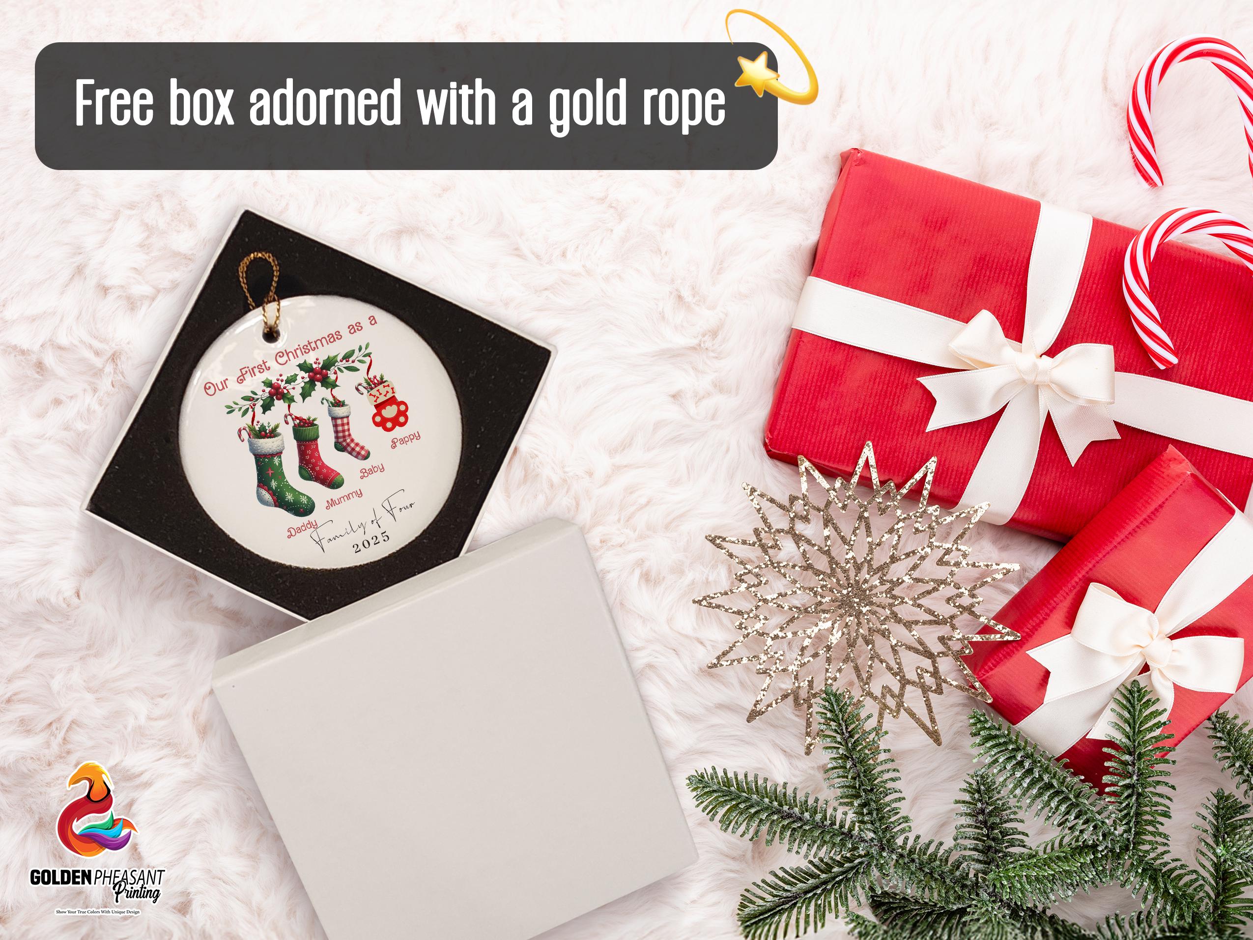 Personalized Name Funny Goose on the Loose Christmas Ceramic Ornament, Xmas Gift, Decoration Christmas Spirit Keepsake Gift, Goose Xmas Tree