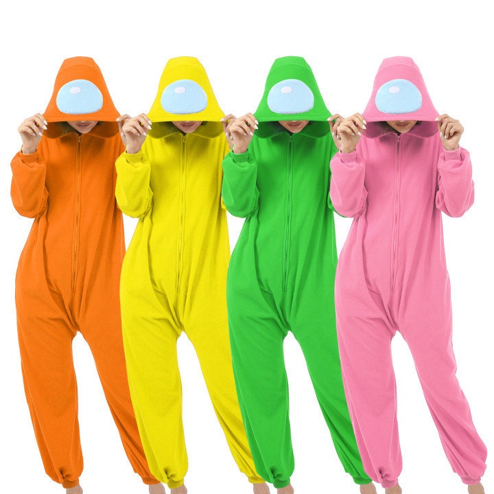 Kigurumi AmongUs Onepiece Disney Colourful Multiple Colour Onepiece Teen Adult Onepiece Unisex Costumes Pyjamas Unisex