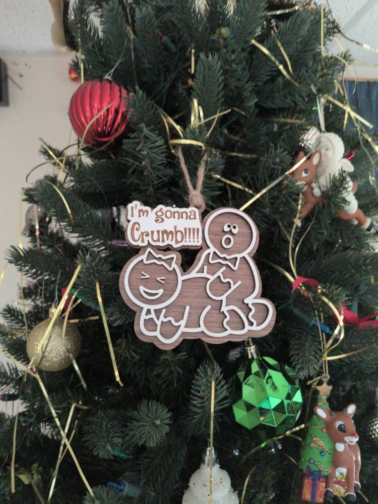 I'm Gonna Crumb Ornament, Gag Gift, White Elephant Gift, Gingerbread Ornament, Funny Christmas Decoration, Funny Adult Christmas Ornament