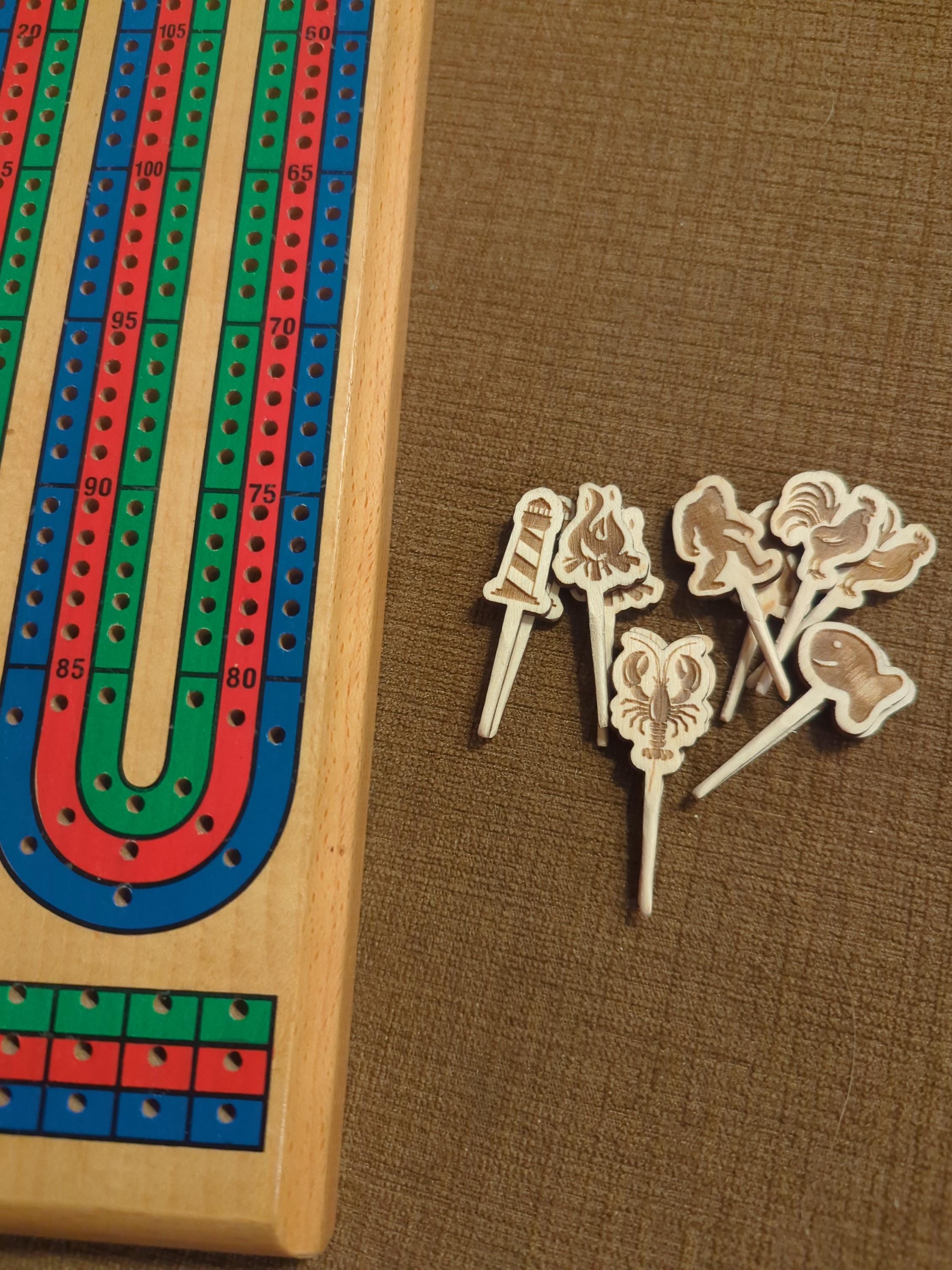 Custom Engraved Name Crib Pegs, Cribbage Pegs Game Pieces, Stocking Stuffer Game, Christmas Gift Idea, Family Game Night, Custom Crib Board