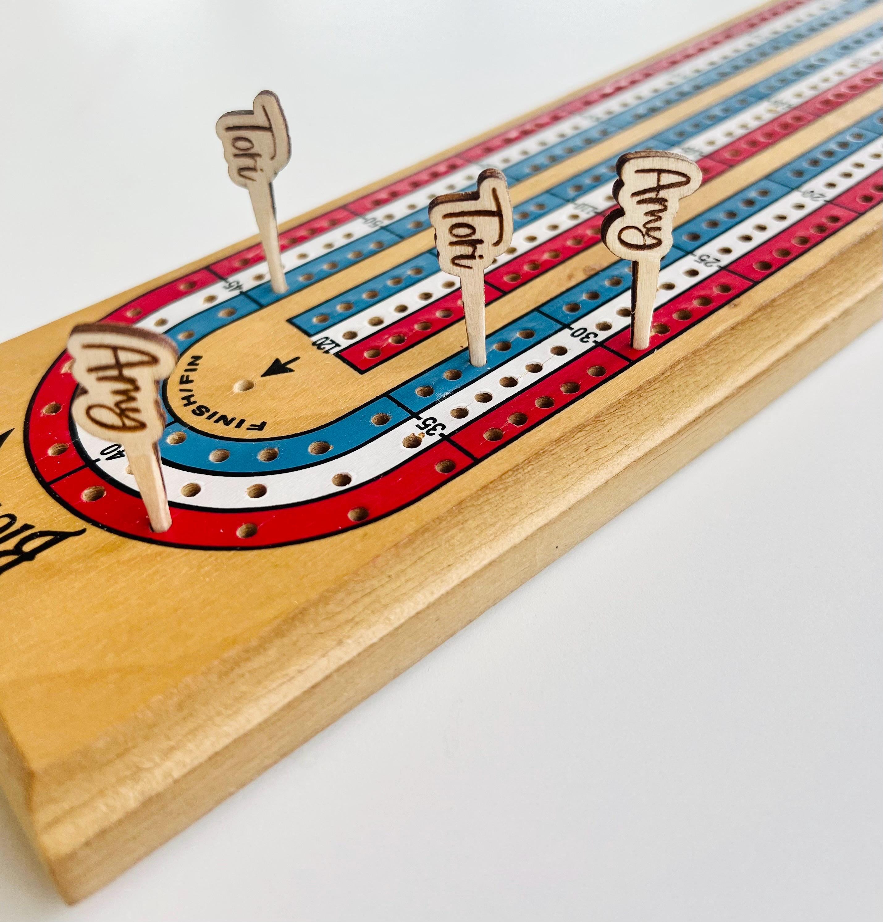 Custom Engraved Name Crib Pegs, Cribbage Pegs Game Pieces, Stocking Stuffer Game, Christmas Gift Idea, Family Game Night, Custom Crib Board