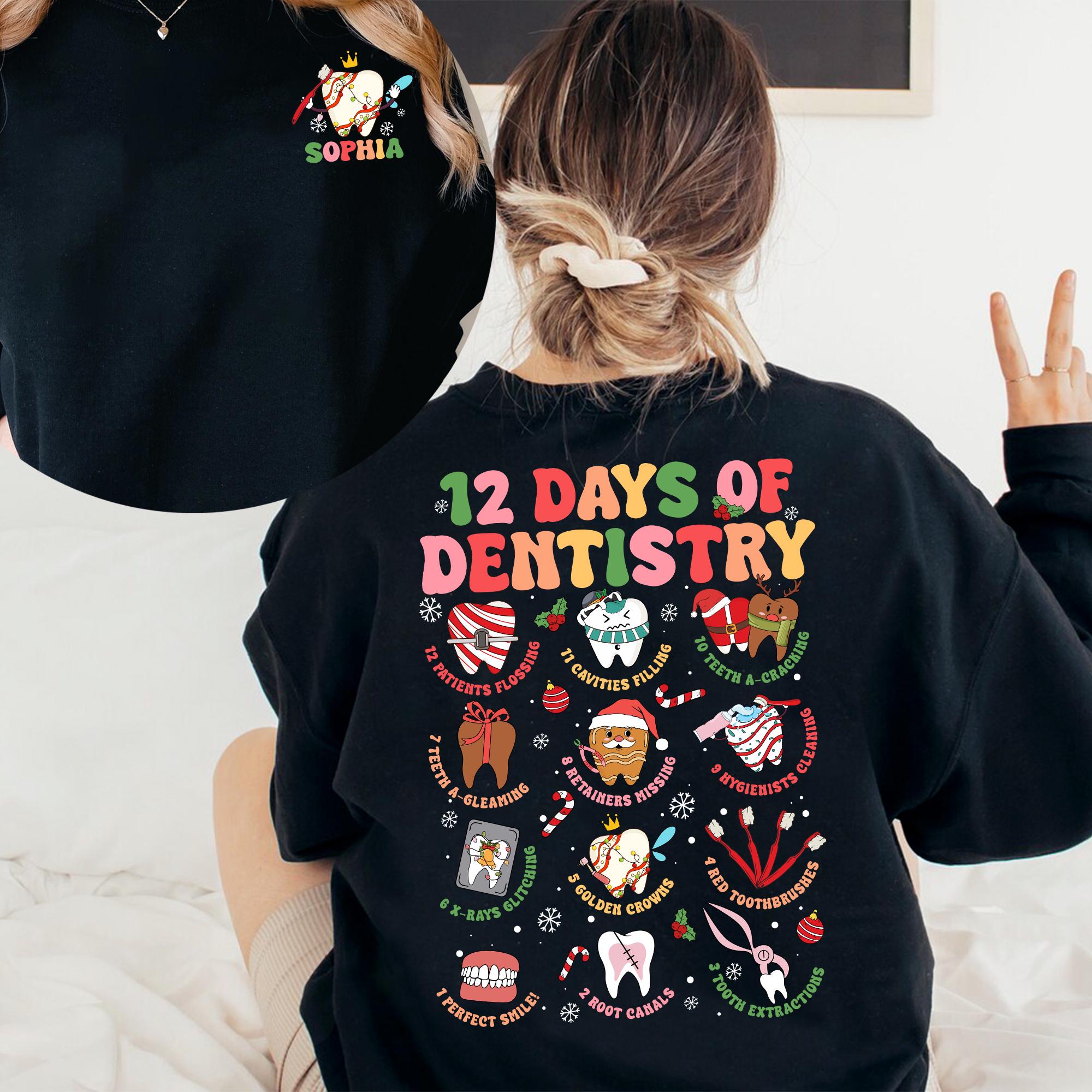 Custom Dental Christmas Shirt, Chrístmas Dentist Shirt, Dentistry Shirt,Dental Assistant Tshirt, Dental Hygienist, Christmas Tooth Shirt