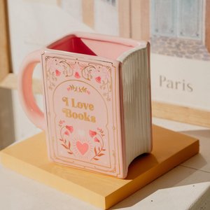 Book Shaped Mug | Myths, Fairytales and Legends Pink | Bookish Home Decor Gift | Literary Girl Gift