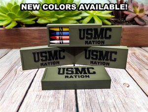 USMC Ration 3D Printed Box with Surprise Crayons - Fun Gag Gift for Marines! Official Hobbyist of the USMC; License number 36323