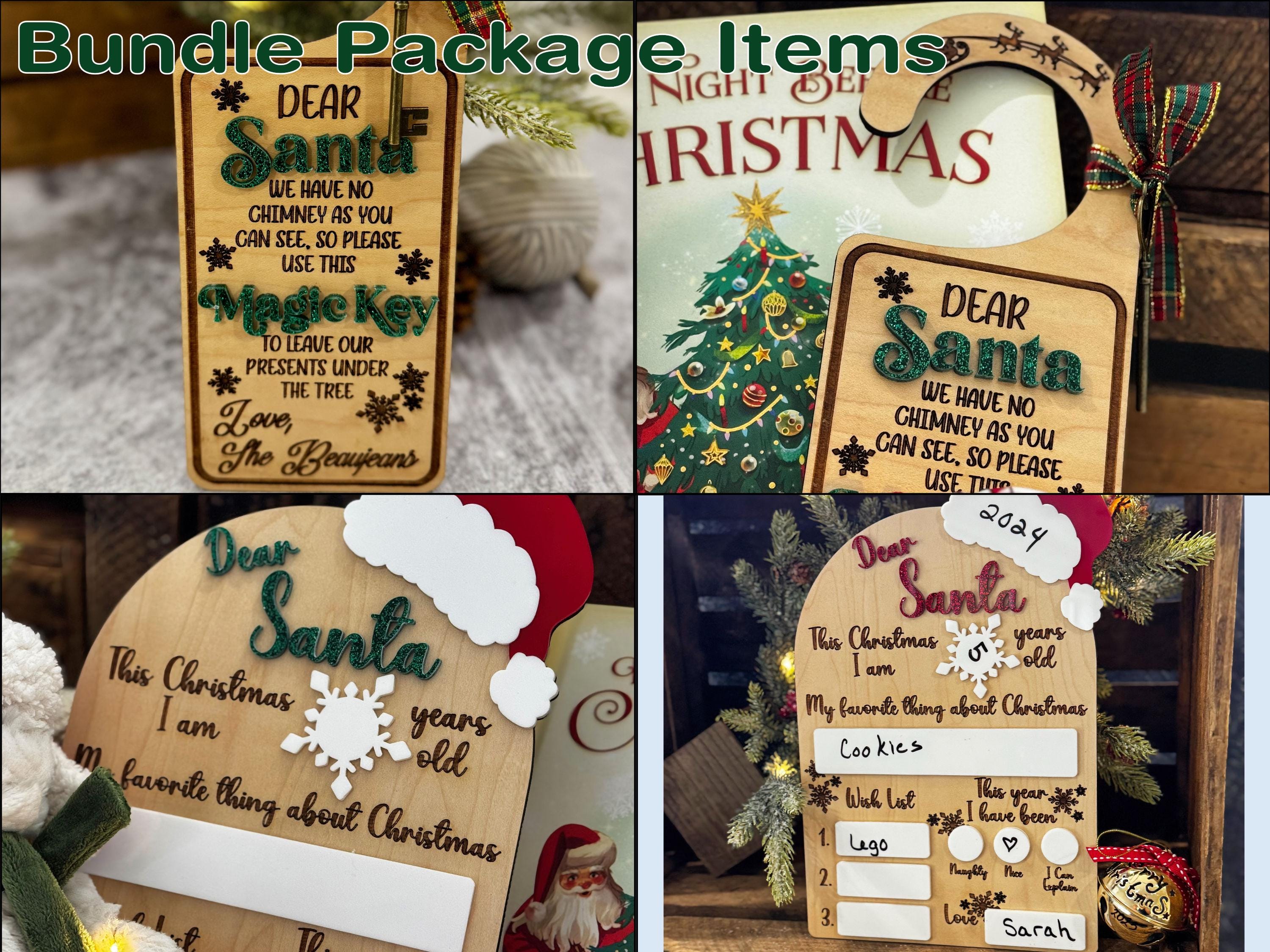 Personalized Christmas Eve Box: Maple Crate with Acrylic Snowflakes