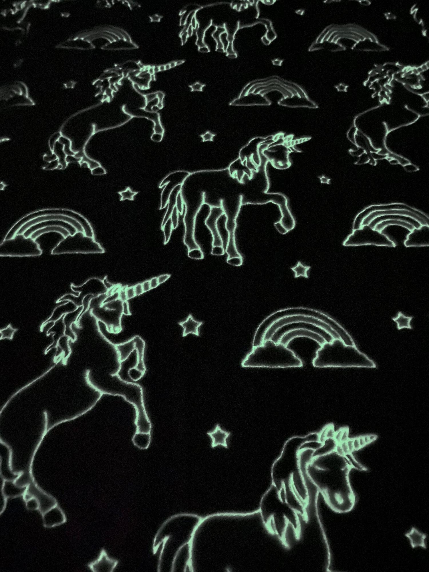 Pink Glow in the Dark Unicorn Blanket