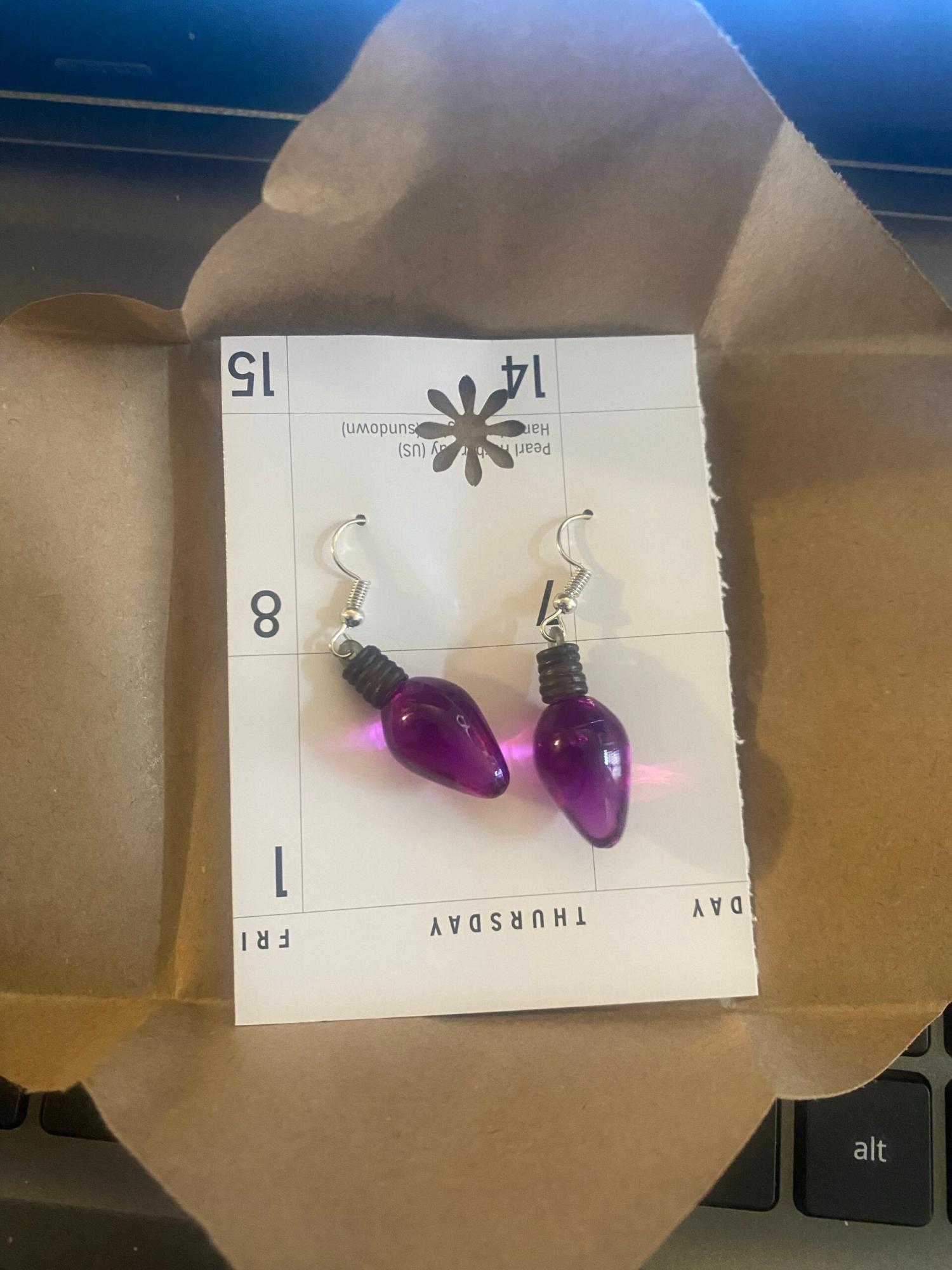 Christmas Light Earrings