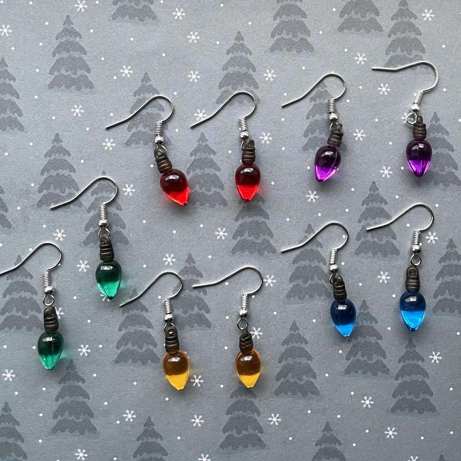 Christmas Light Earrings