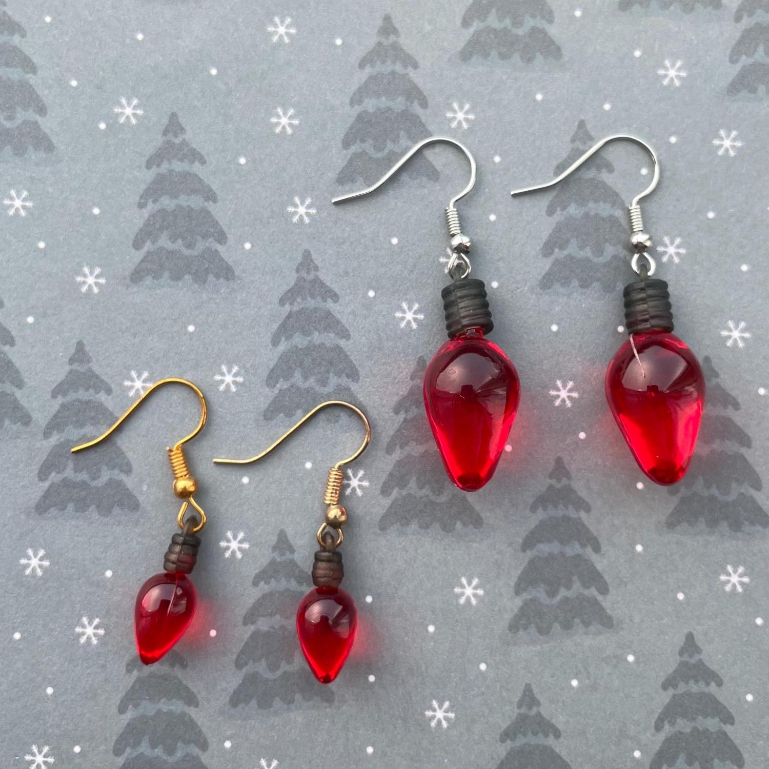 Christmas Light Earrings