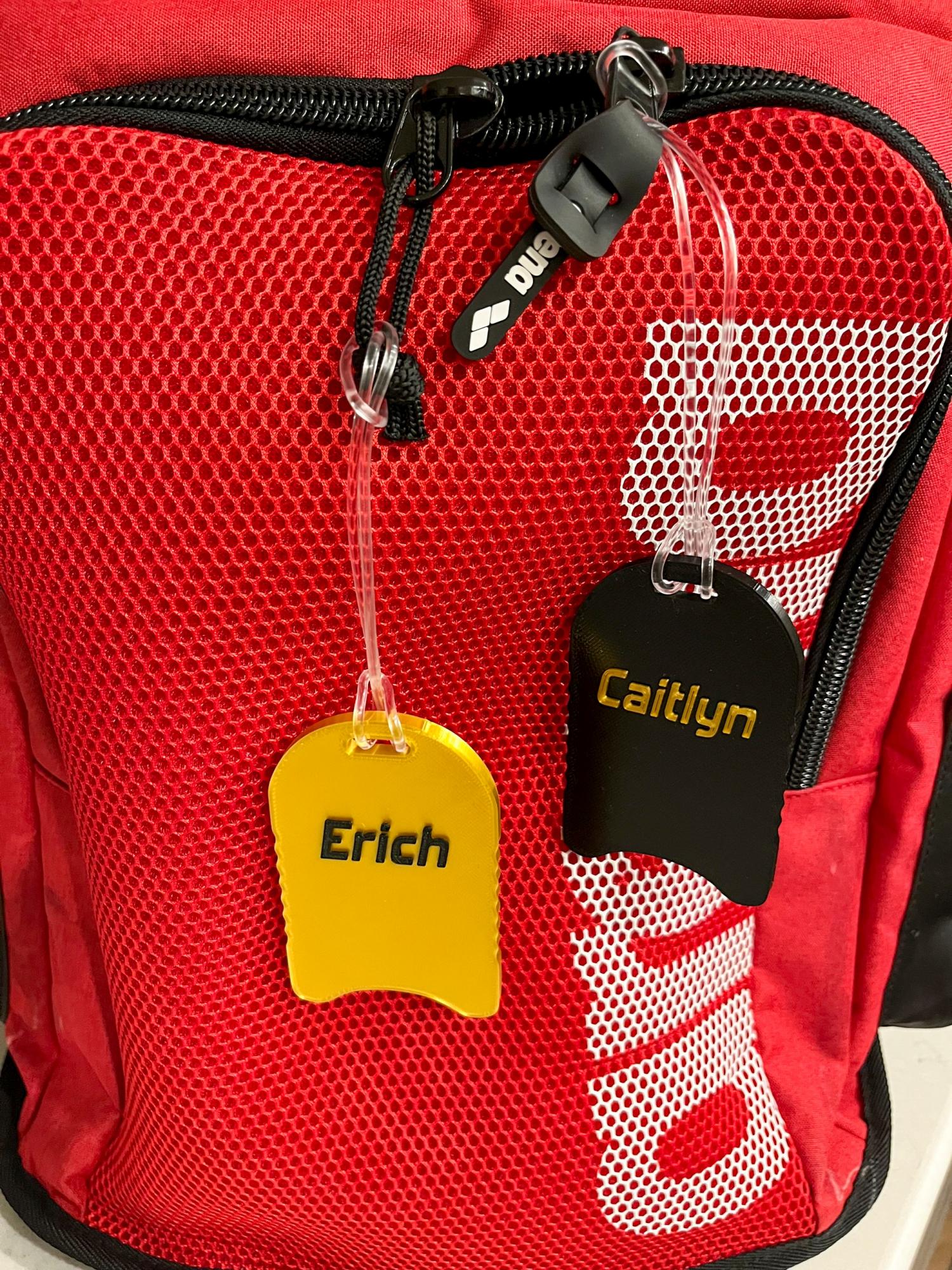 Swimming Personalized Kickboard Custom Bag Tag • Swimmer Swim Bag Tag 3D Printed Kick Board! Team Coach Gift Stocking Stuffer! State Meet!