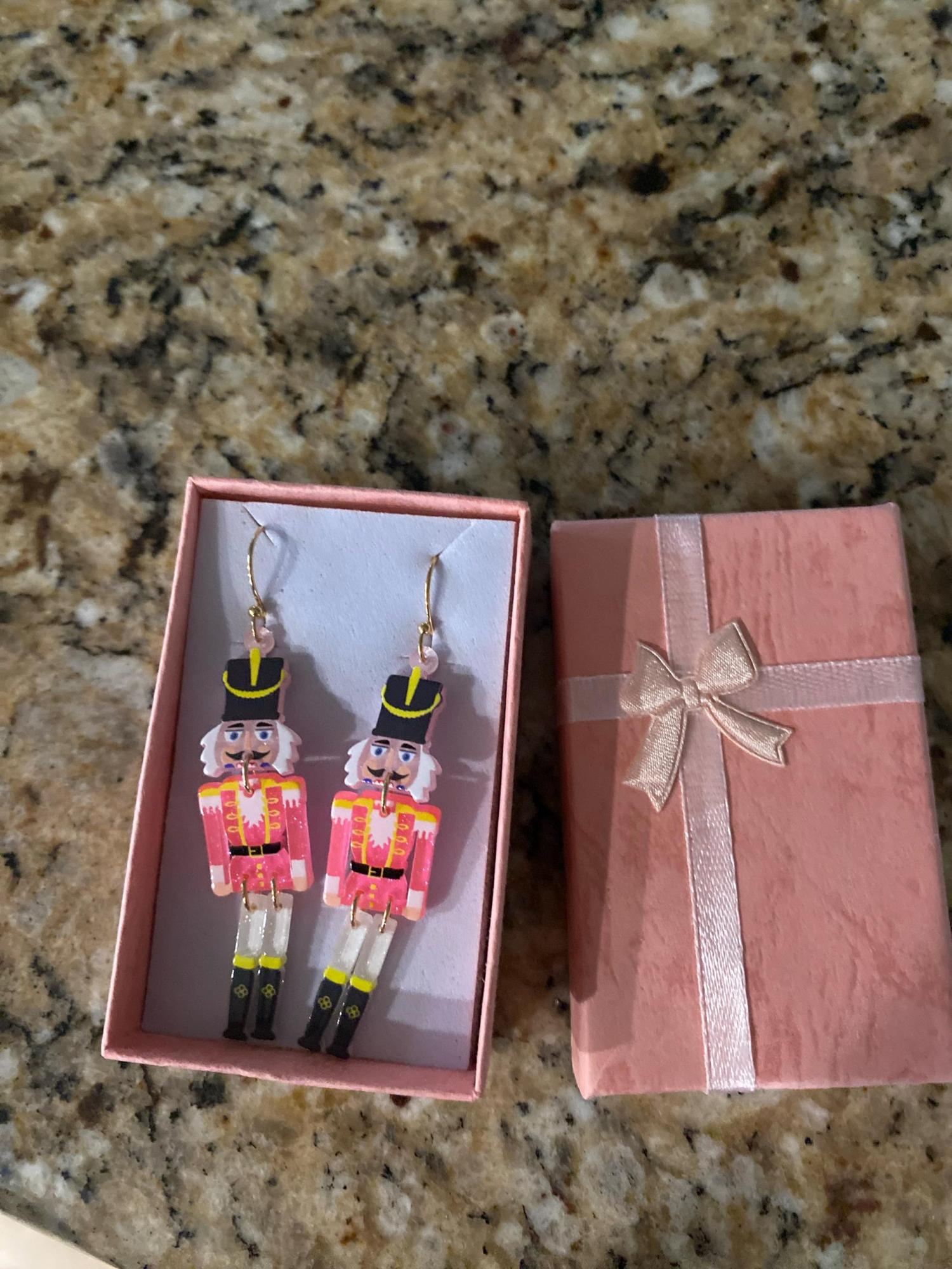 Cute Nutcracker Christmas Earrings | Kawaii Holiday Nutcracker Dangle Earrings | Xmas Gifts | Holiday Earrings Women | Stocking Stuffer