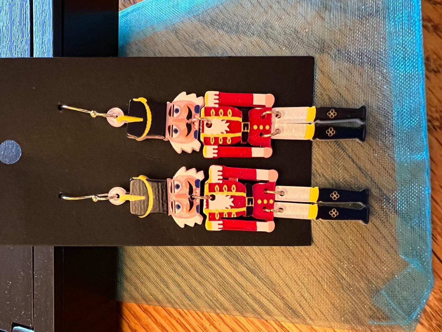 Cute Nutcracker Christmas Earrings | Kawaii Holiday Nutcracker Dangle Earrings | Xmas Gifts | Holiday Earrings Women | Stocking Stuffer