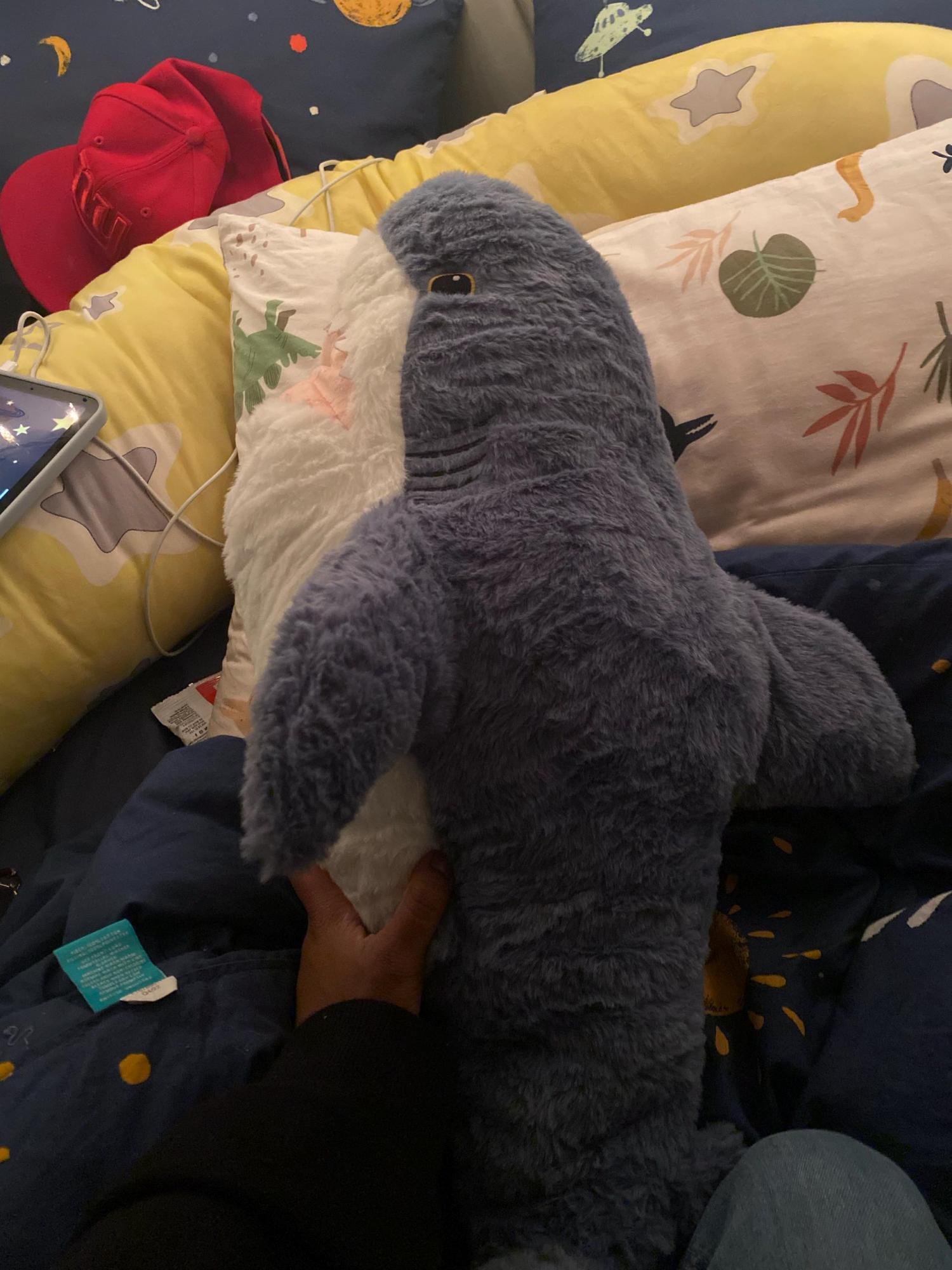 Shark Stuffed Animal with Blanket Inside: 3-in-1 Pillow, Blanket, and Friend - 29" Shark Plush with 60"x40" Glow-in-The-Dark Shark Blanket!