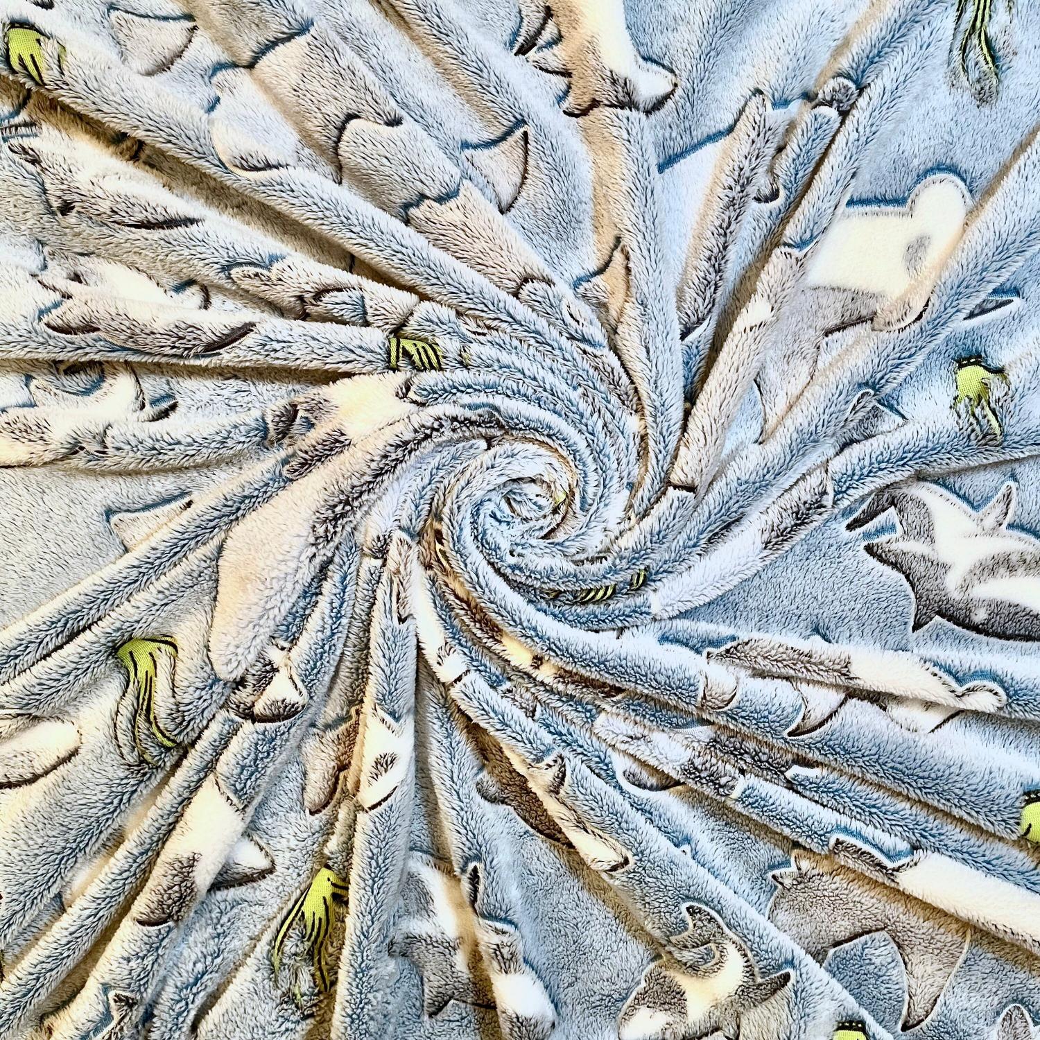 Shark Stuffed Animal with Blanket Inside: 3-in-1 Pillow, Blanket, and Friend - 29" Shark Plush with 60"x40" Glow-in-The-Dark Shark Blanket!