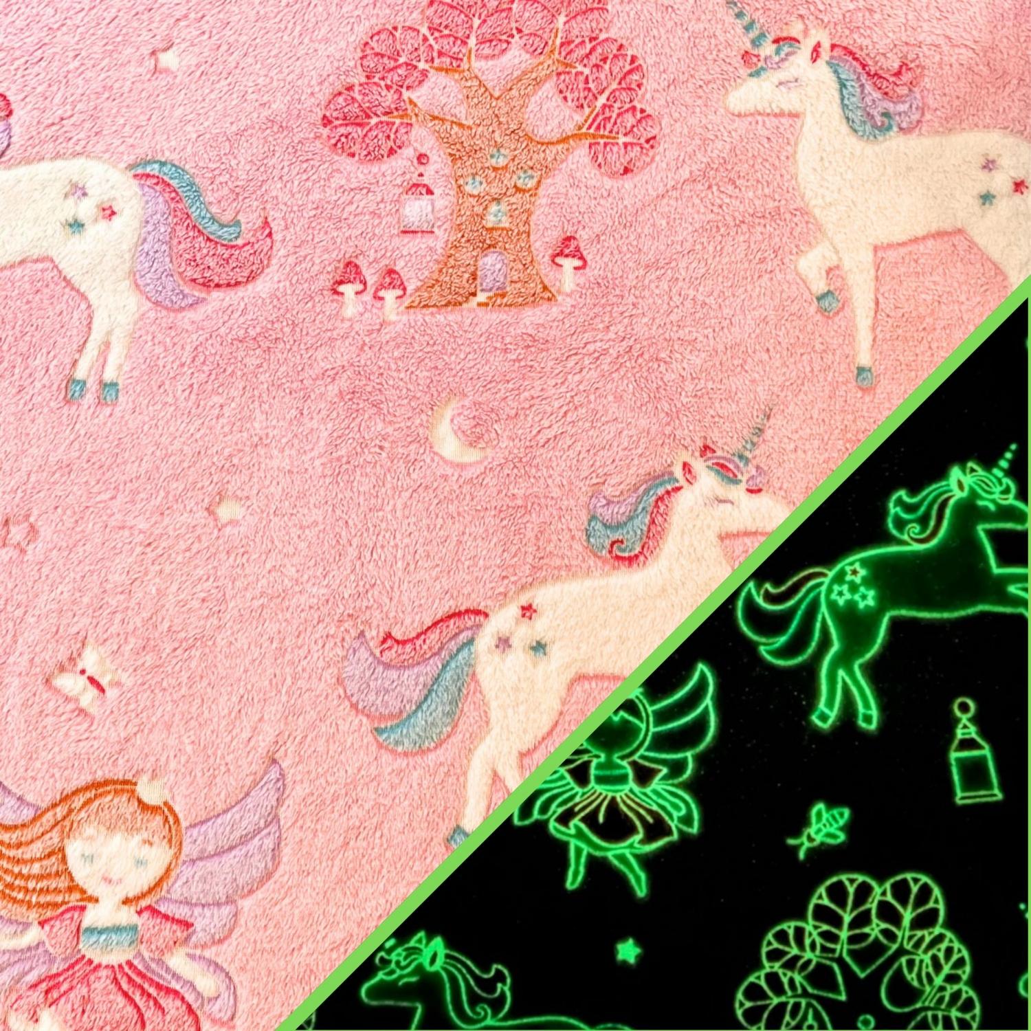 Unicorn Stuffed Animal with Unicorn Blanket Inside: 3-in-1 Pillow, Blanket, and Friend - 29" Plush with 60" x 50" Glow-in-The-Dark Blanket!