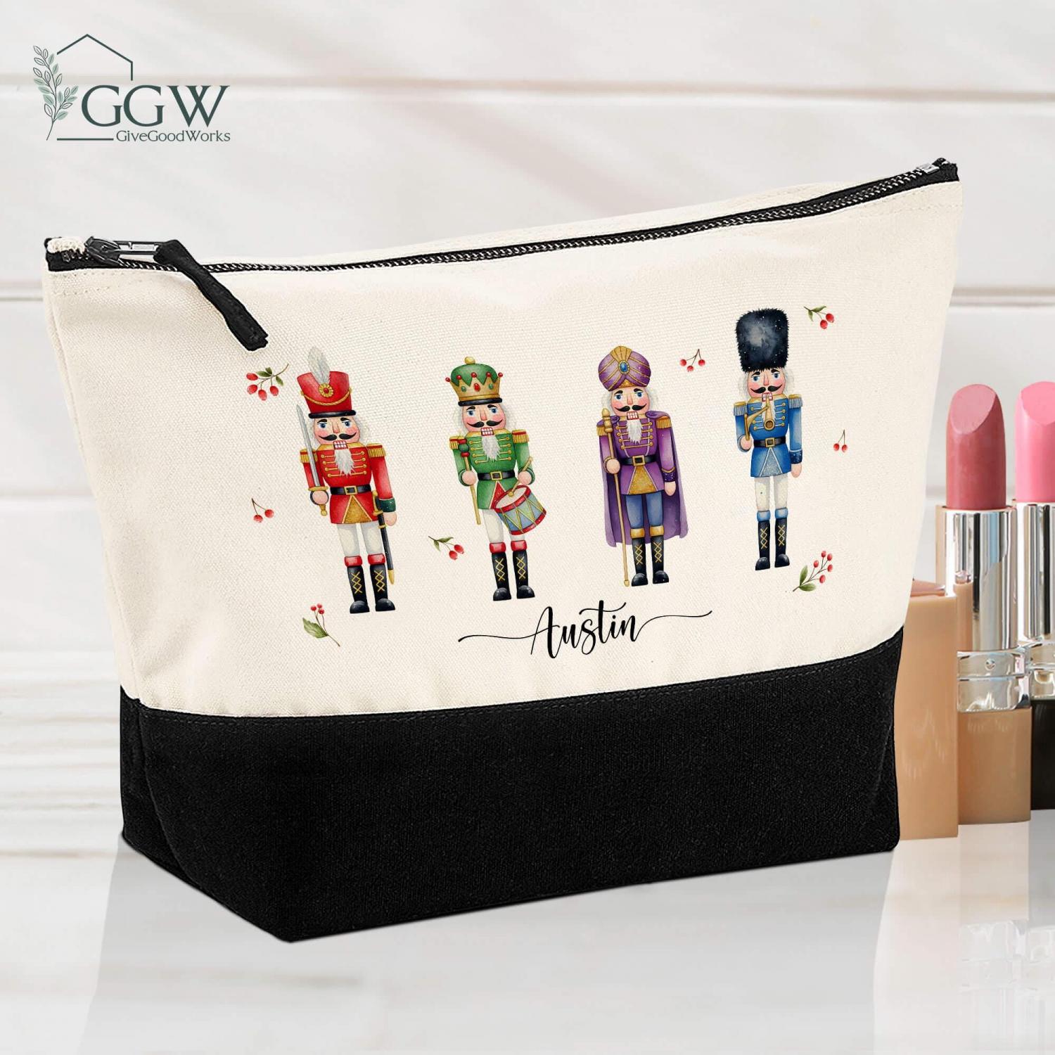 Custom Name Nutcracker Tote Bag, Christmas Nutcracker Tote Bag, Ballet Dancer Gift, Christmas Gift Bag, Vacation Tote Bag, Nutcracker Gifts