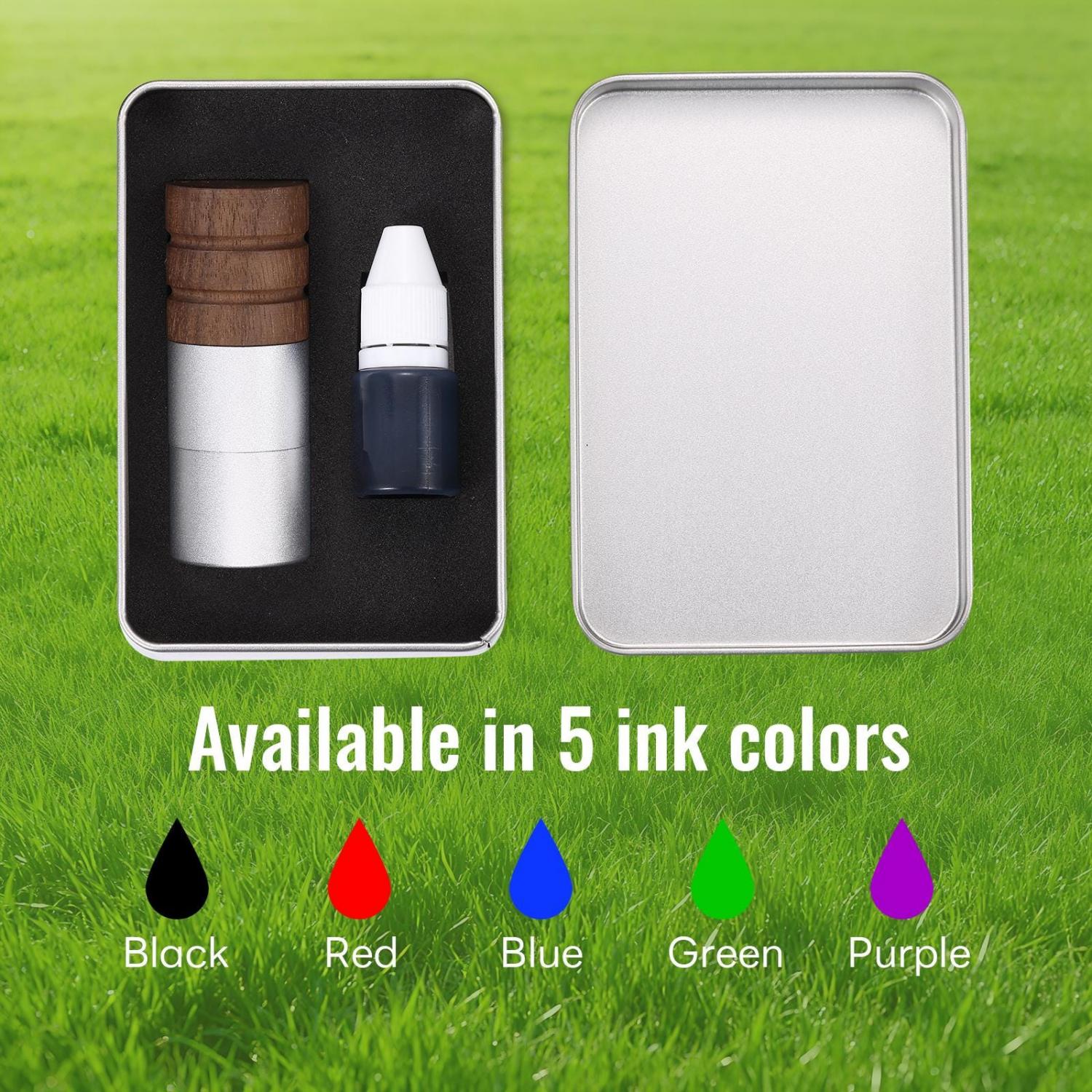 Personalized Golf Ball Stamp • Custom Name Marker with Ball & Ink • Friendship Man Gift