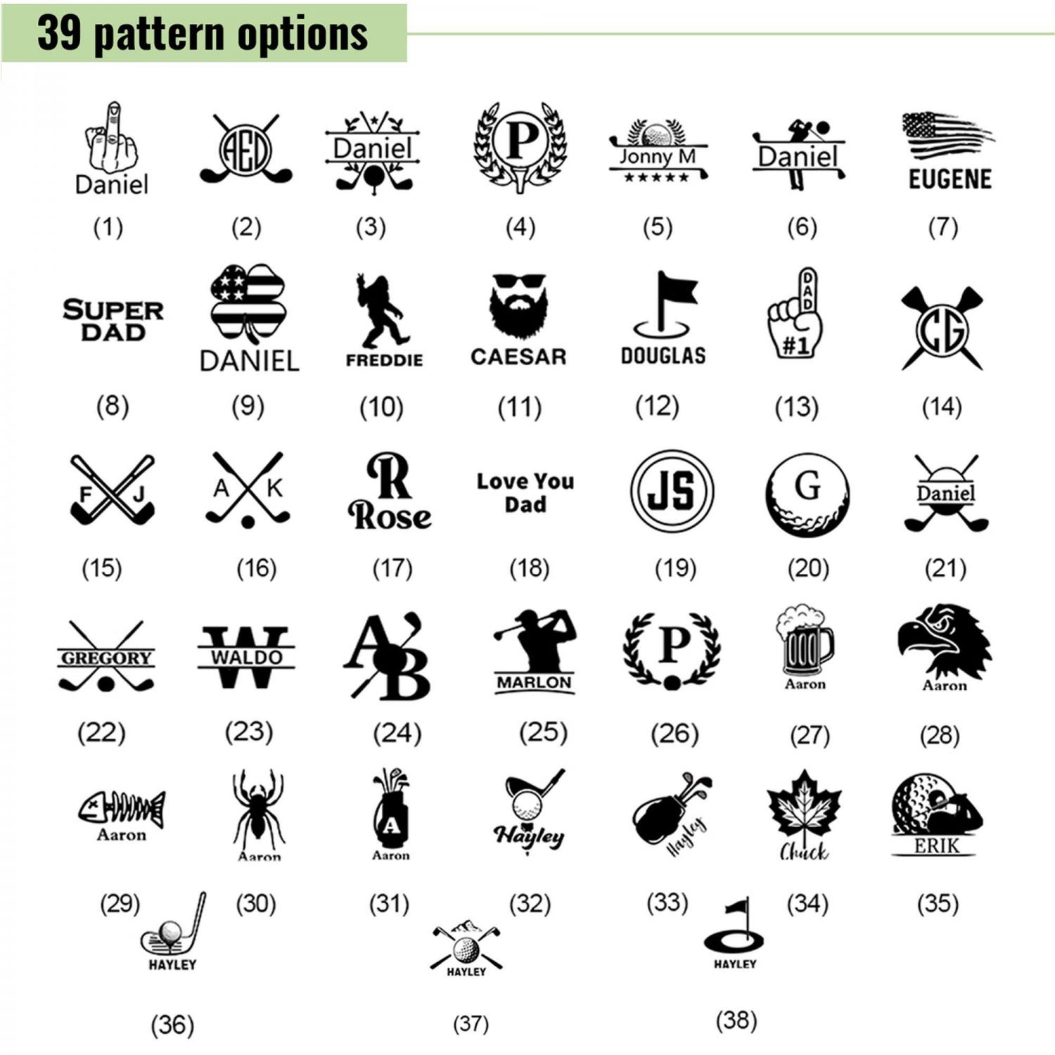 Personalized Golf Ball Stamp • Custom Name Marker with Ball & Ink • Friendship Man Gift