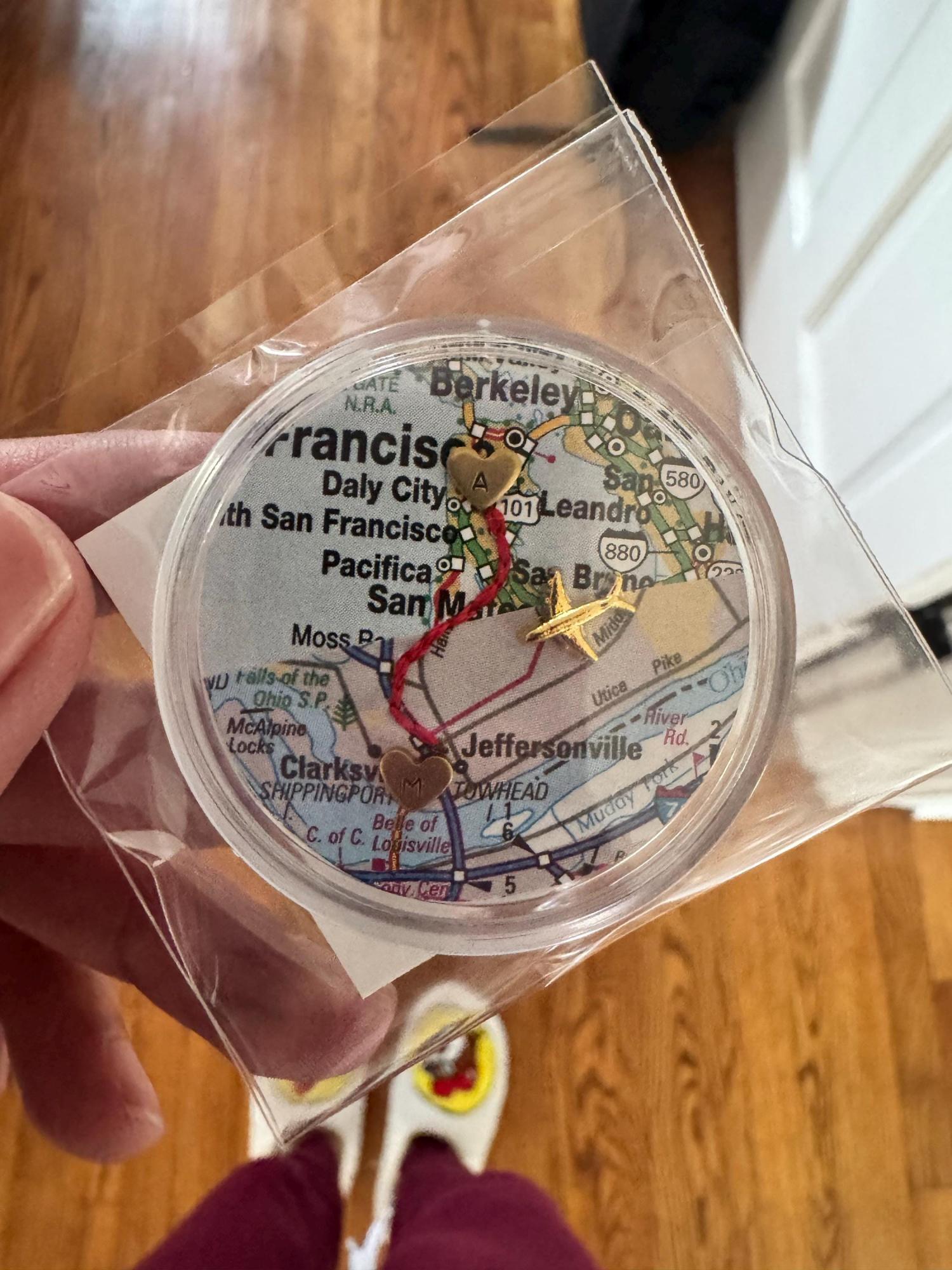 Long distance gift, pocket hug, string of fate, boyfriend distance, moving away gift, friends long distance, miss you gift