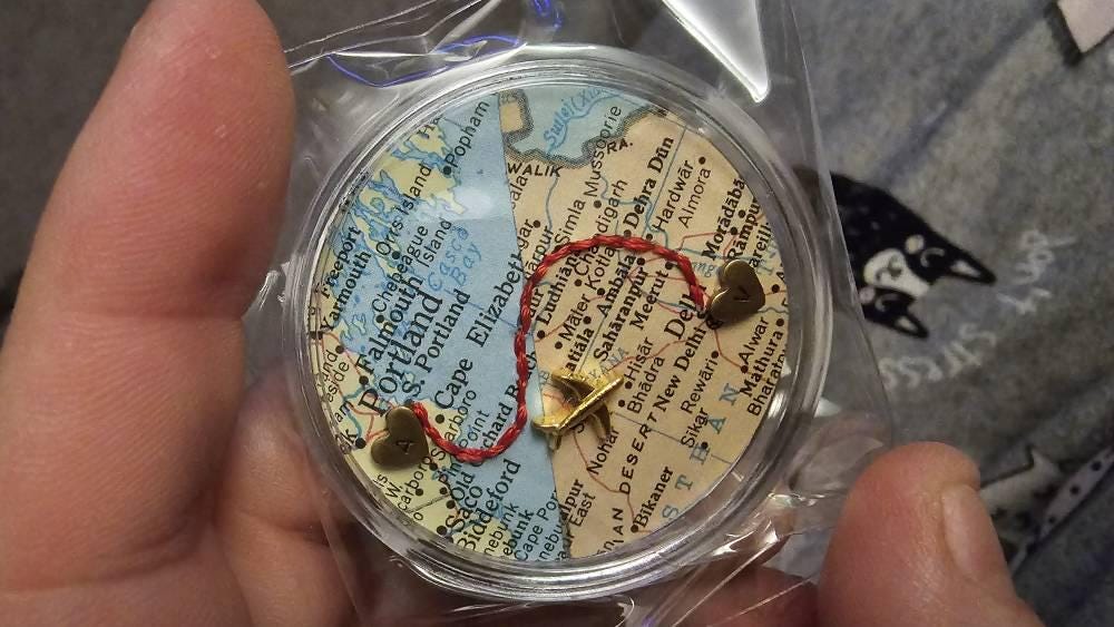 Long distance gift, pocket hug, string of fate, boyfriend distance, moving away gift, friends long distance, miss you gift