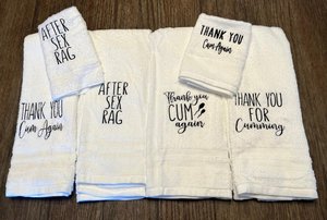 Thank You C*m Again Wash Rag- C*m Towel- Anniversary Gift, Gift For Him, Funny Gift, Valentines Gift