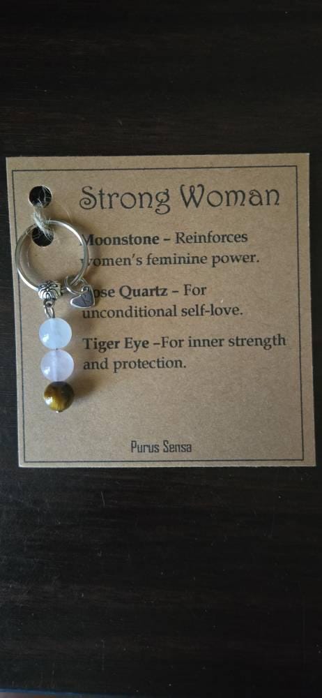 Strong woman crystal keyring. Friendship crystal gift. Personalised crystal keyring for international womans day. Mothers day. Galentines.