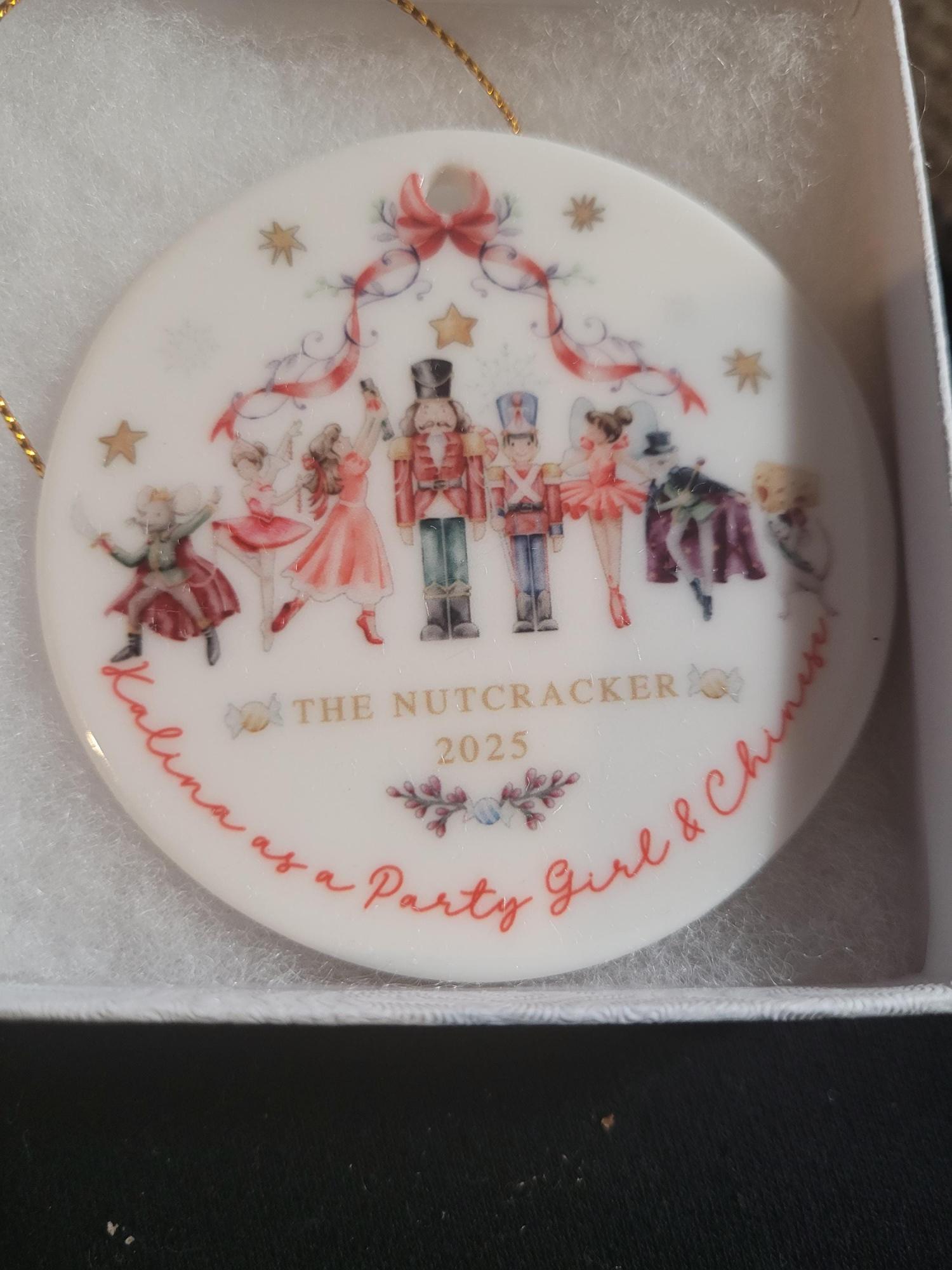 Personalized Nutcracker Christmas Ornament The Nutcracker Ballet Dancer Keepsake Nutcracker Christmas Holiday Custom Ballerina Ornament Gift