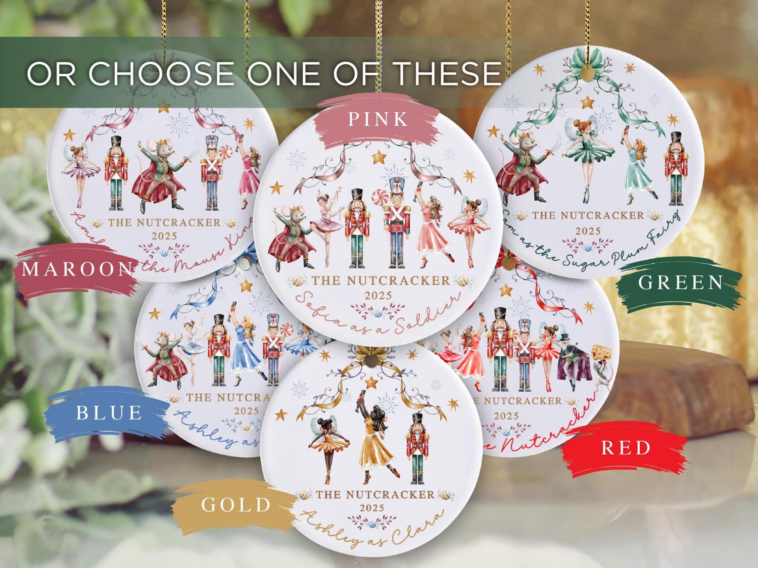 Personalized Nutcracker Christmas Ornament The Nutcracker Ballet Dancer Keepsake Nutcracker Christmas Holiday Custom Ballerina Ornament Gift