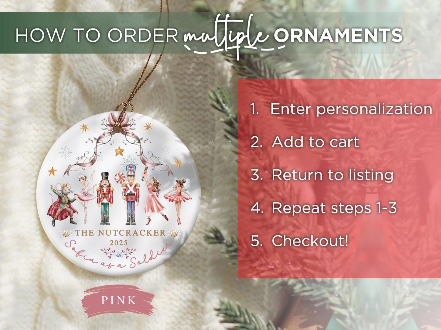 Personalized Nutcracker Christmas Ornament The Nutcracker Ballet Dancer Keepsake Nutcracker Christmas Holiday Custom Ballerina Ornament Gift