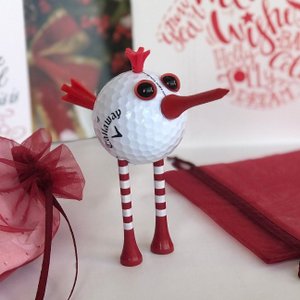 Golf Ball Birdie Christmas Ornament: Upcycled Golf Gift