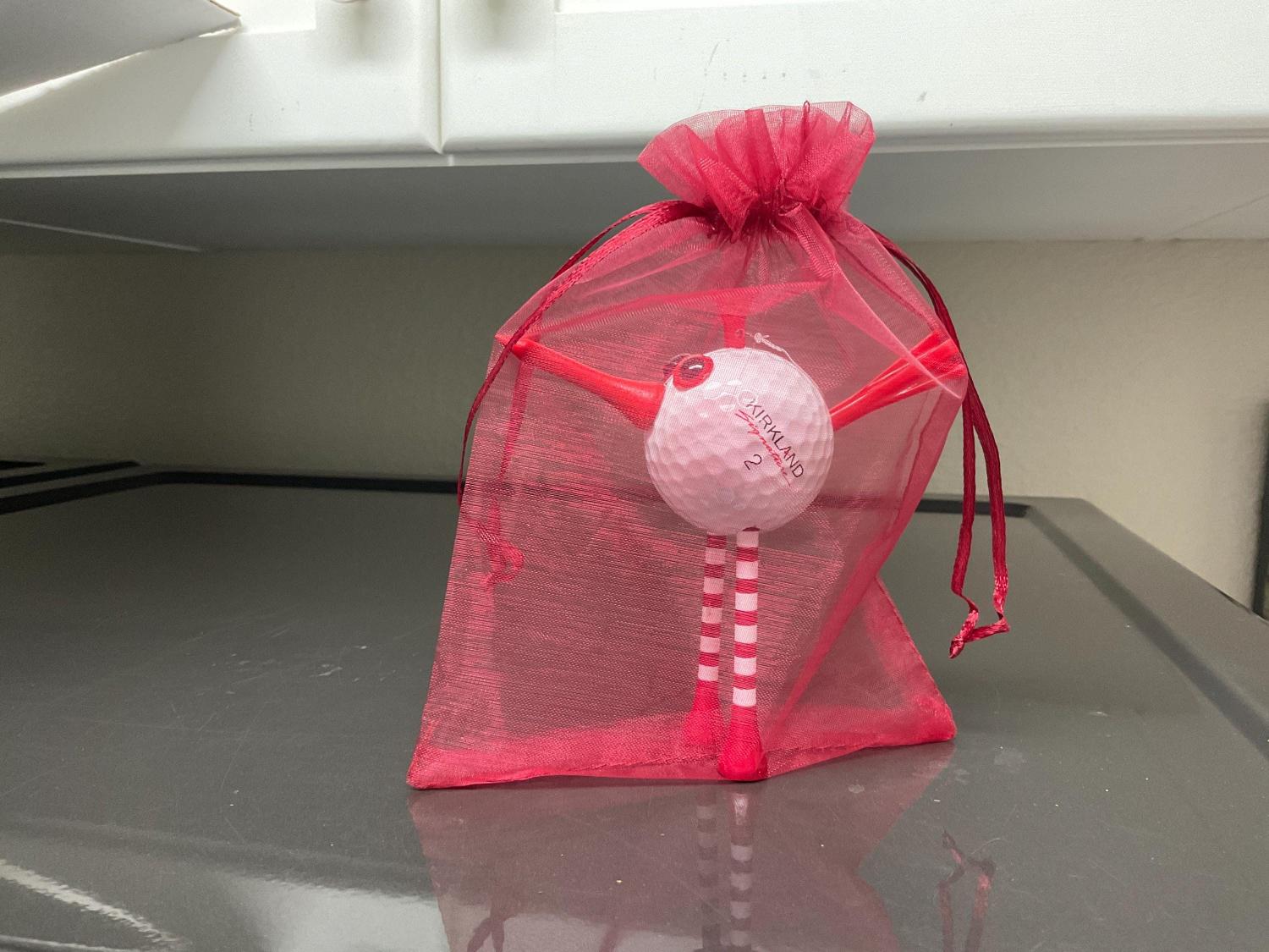 Golf Ball Birdie Christmas Ornament: Upcycled Golf Gift